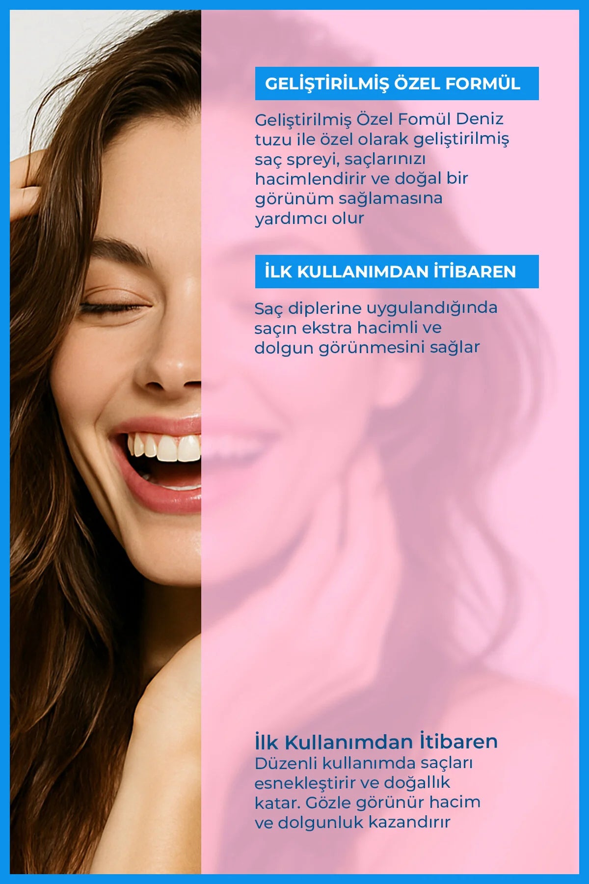 Enzym Cosmetics Deniz Tuzu Hacim Verici Saç Bakım Spreyi 200 ml