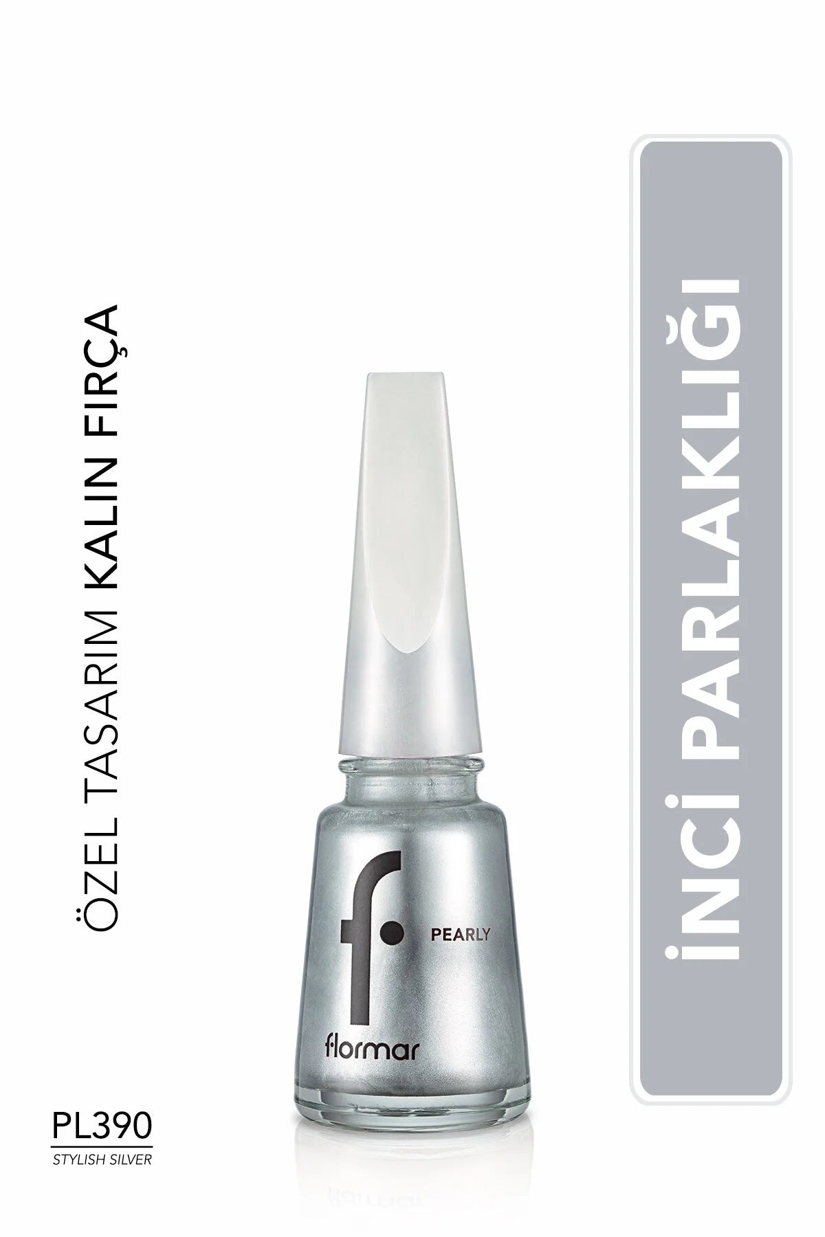 Flormar Pearly Oje Stylish Silver önden görünüm