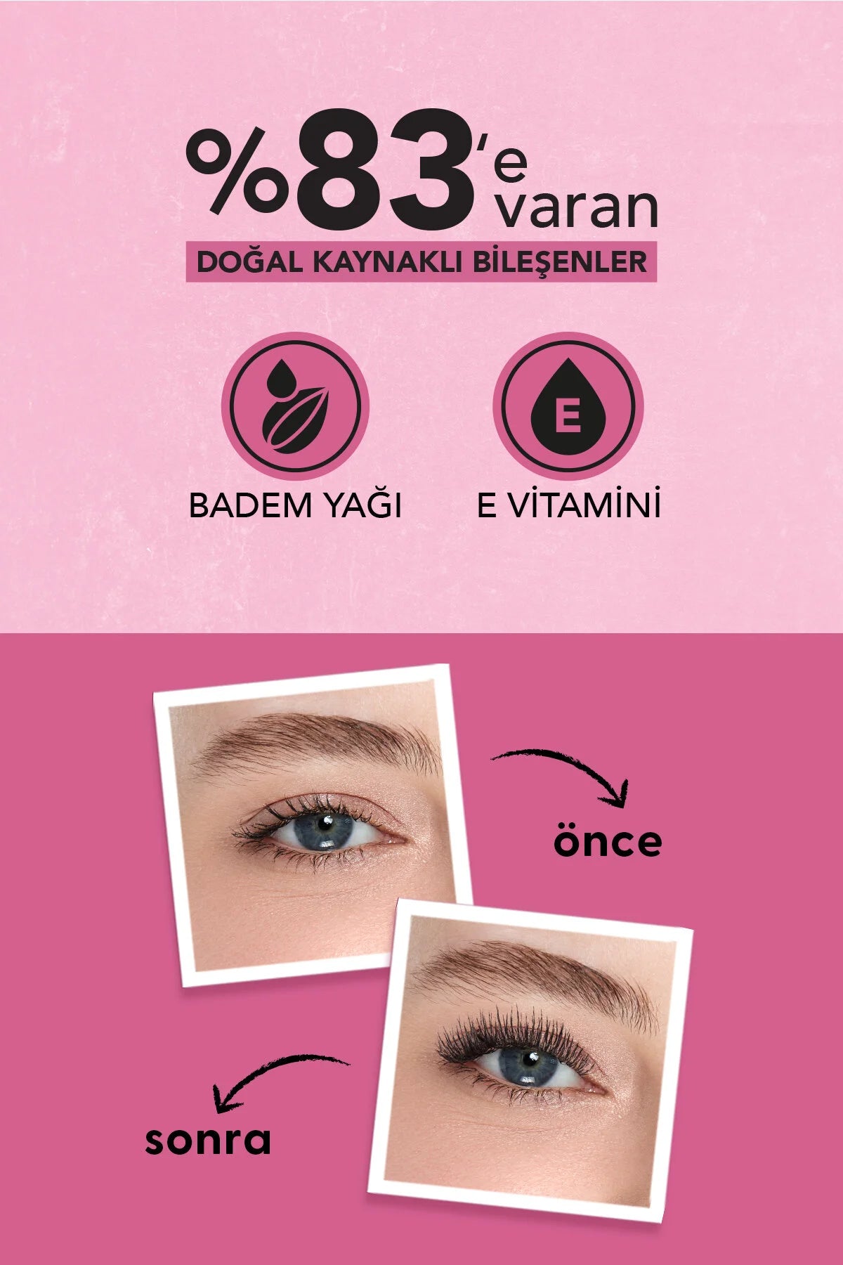 Flormar Doğal Formüllü Kirpik Uzatıcı Maskara – Longer Than Ever 001 Black