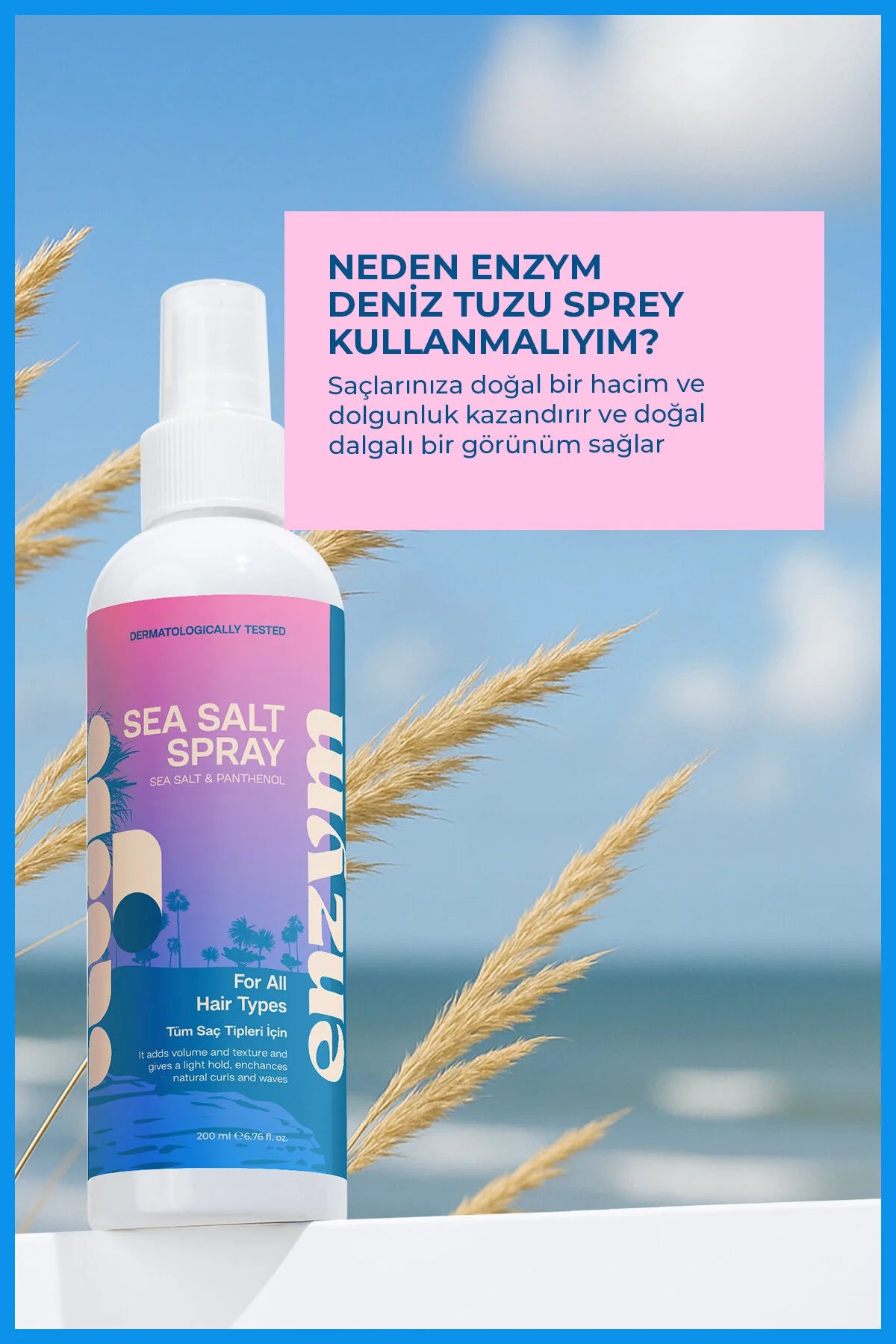 Enzym Cosmetics Deniz Tuzu Hacim Verici Saç Bakım Spreyi 200 ml