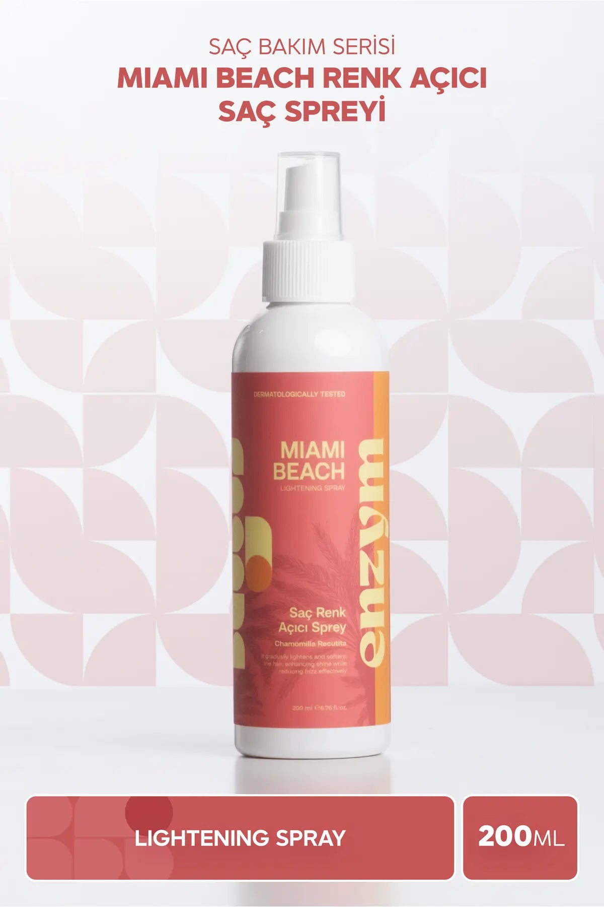 Enzym Cosmetics Miami Beach Papatya Suyu Renk Açıcı Saç Spreyi 200 ml