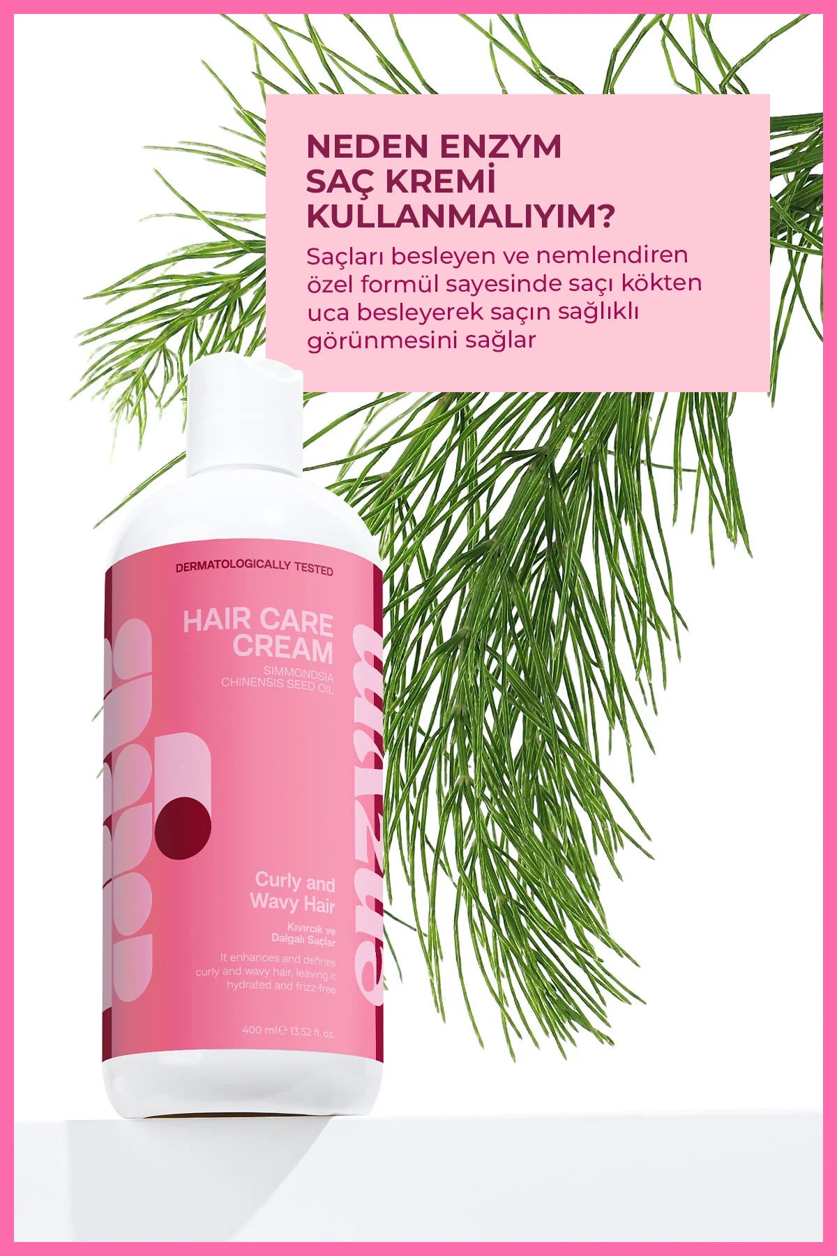 Enzym Cosmetics Bukle Belirginleştirici Saç Bakım Kremi 400 ml