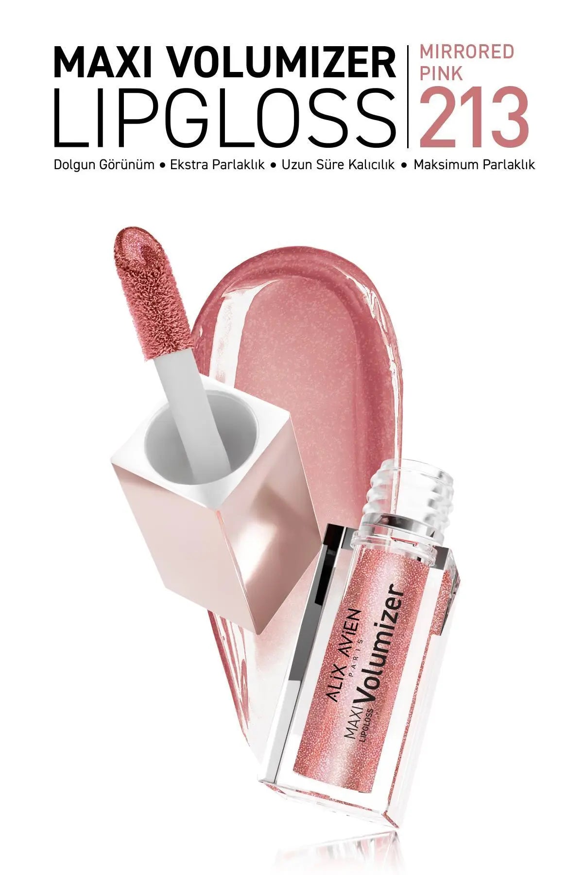 Alix Avien Maxi Volumizer Lipgloss 213 Mirrored Pink Dolgunlaştırıcı Ruj