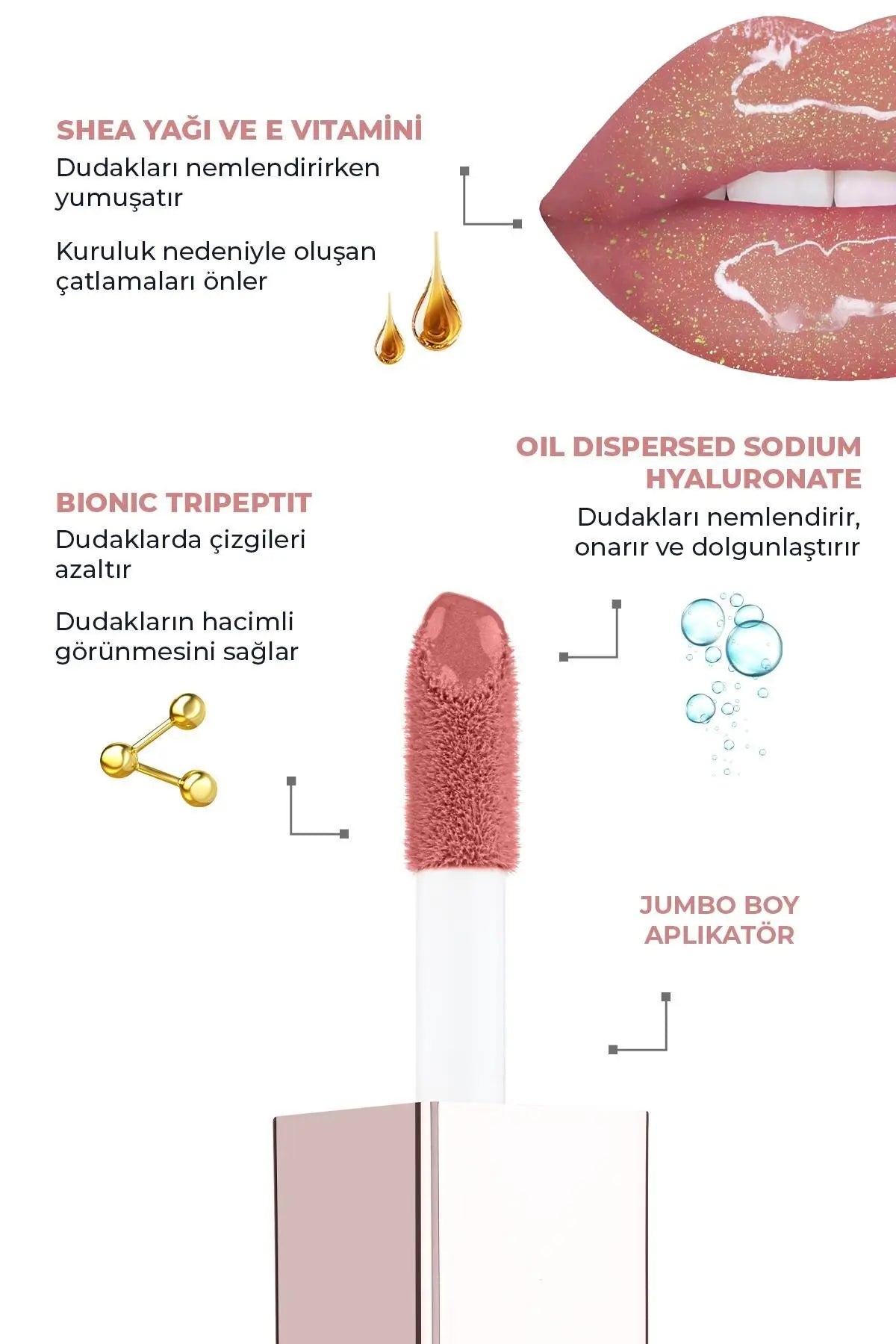 Alix Avien Maxi Volumizer Lipgloss 213 Mirrored Pink Dolgunlaştırıcı Ruj