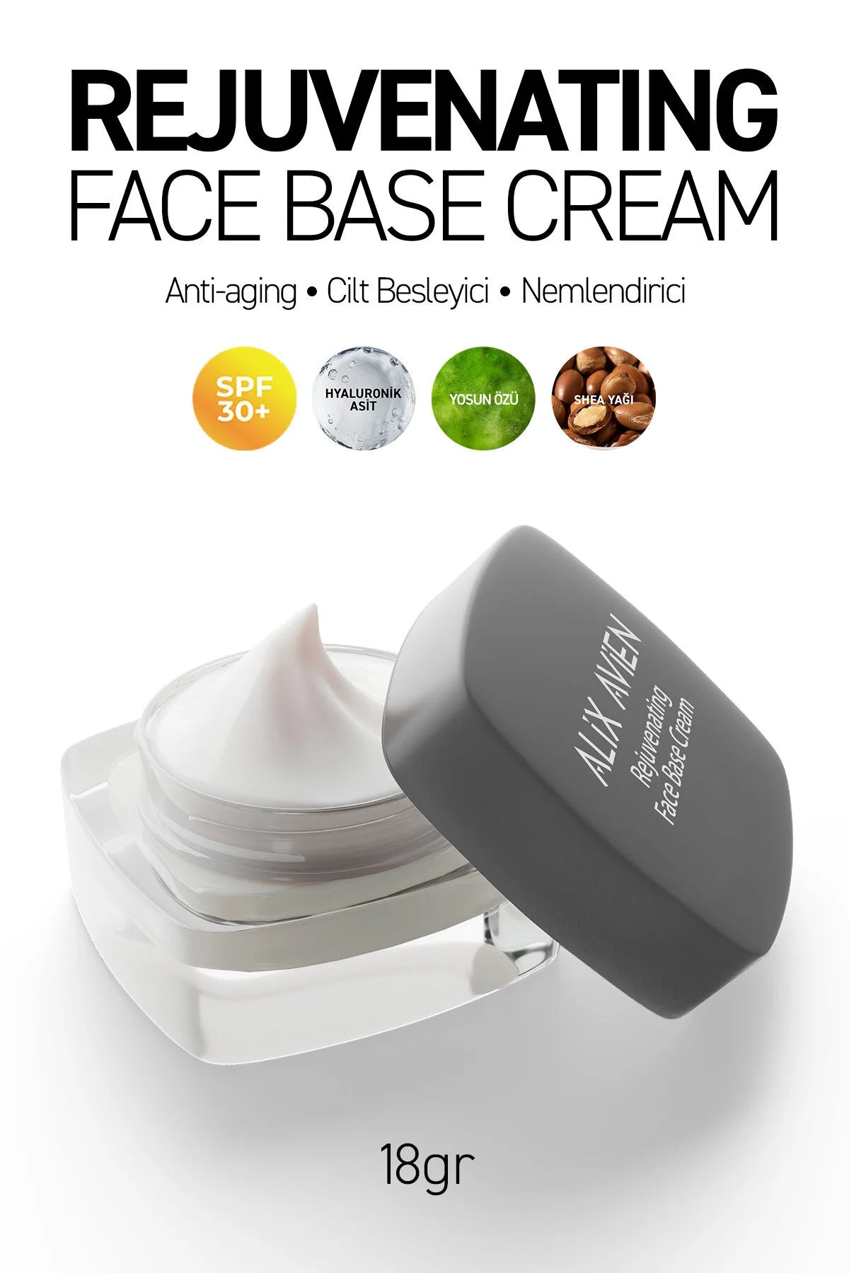 Alix Avien Rejuvenating Face Base Cream SPF 30 Çok Amaçlı Makyaj Bazı Kremi