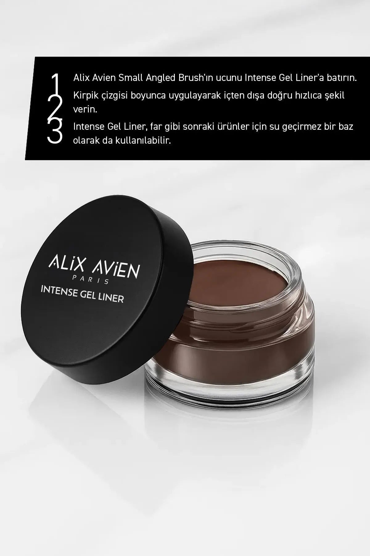 Alix Avien Intense Gel Liner 02 Deep Siyah Jel Eyeliner