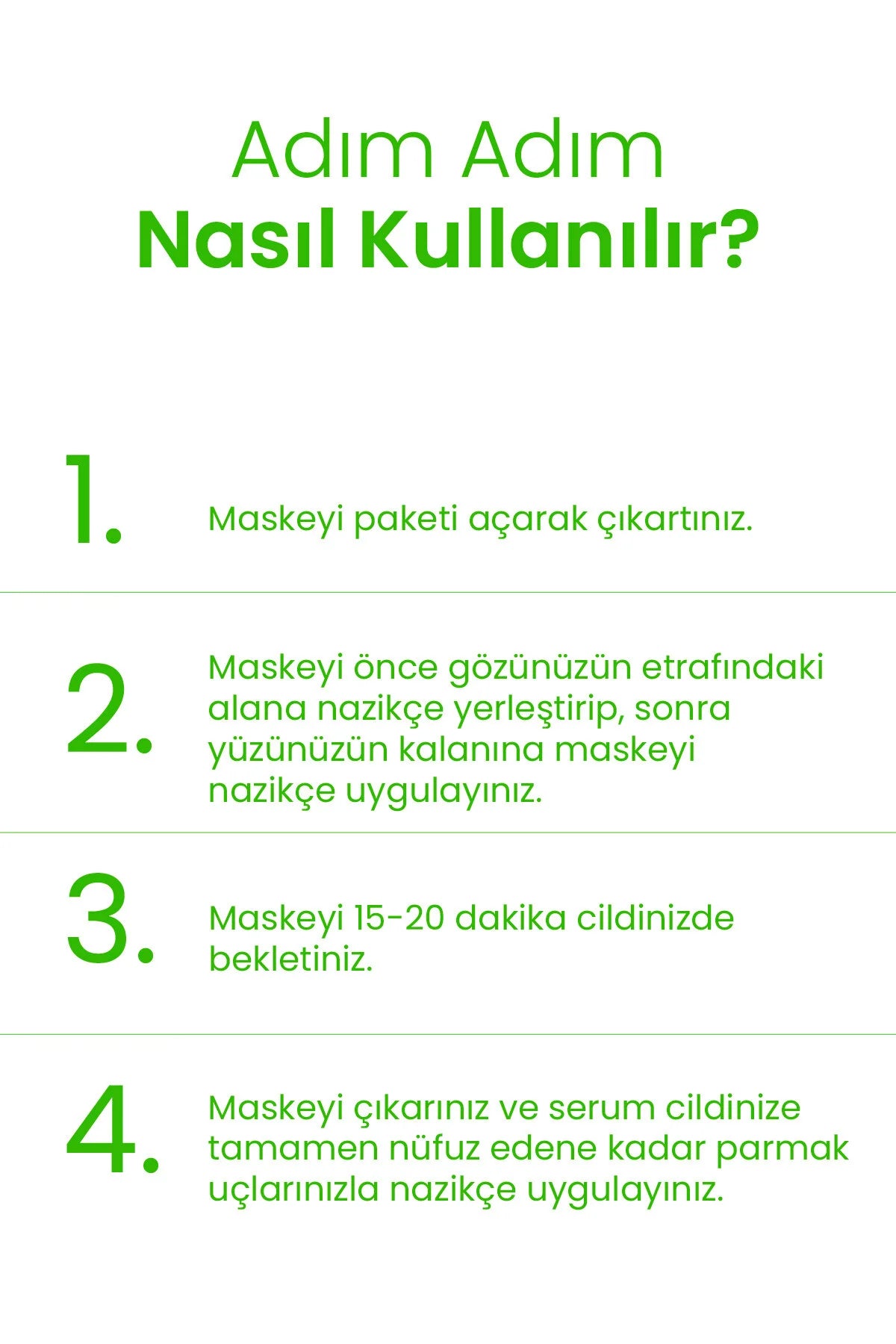 Dermal Salatalık Özlü Tek Kullanımlık Kağıt Yüz Maskesi