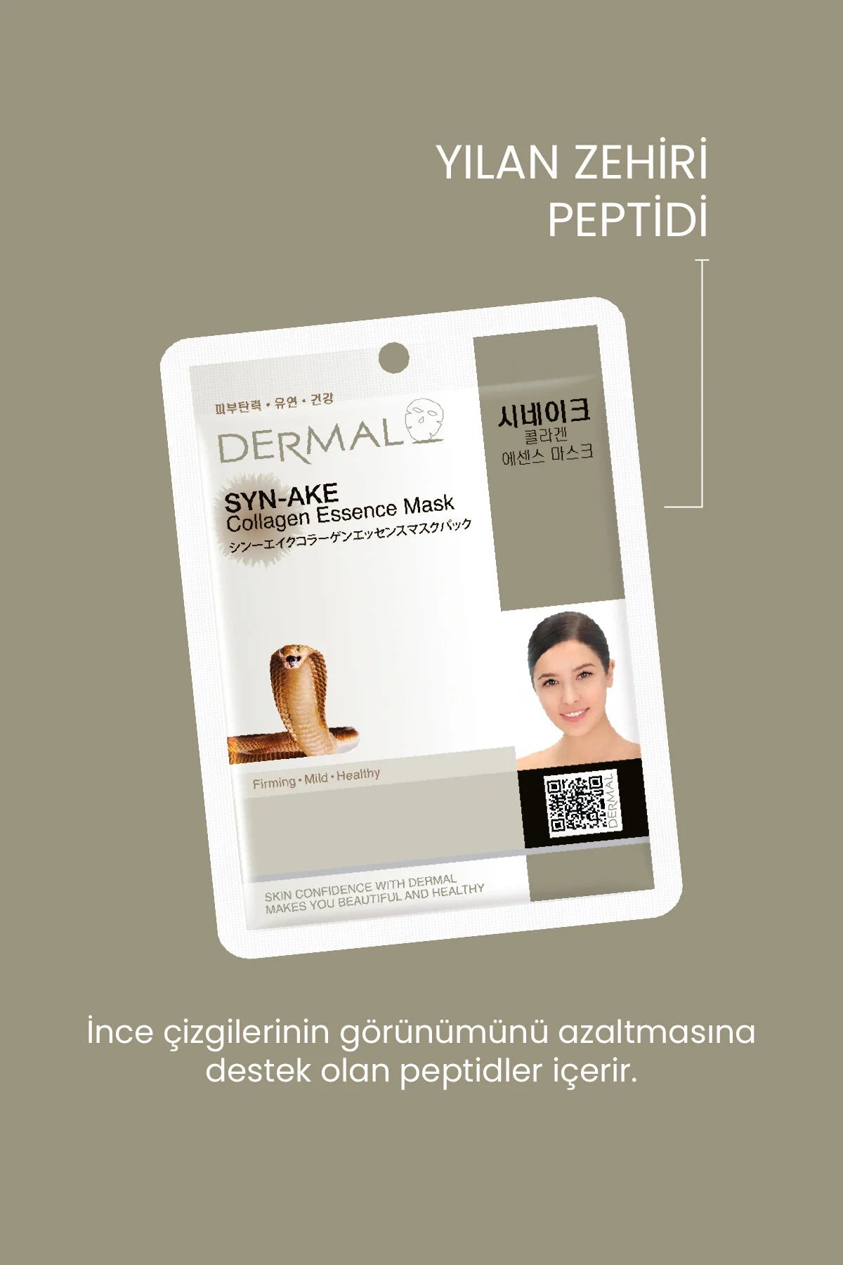 Dermal Syn-ake Özlü Tek Kullanımlık Kağıt Yüz Maskesi