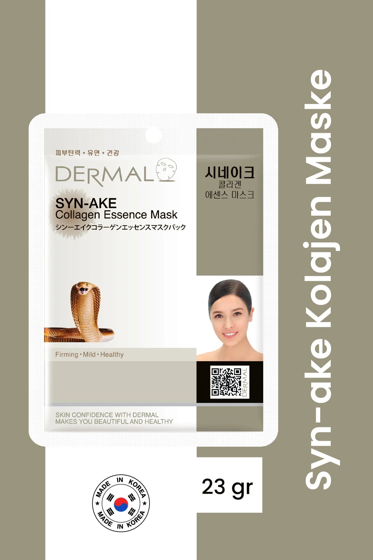 Dermal Syn-ake Özlü Tek Kullanımlık Kağıt Yüz Maskesi