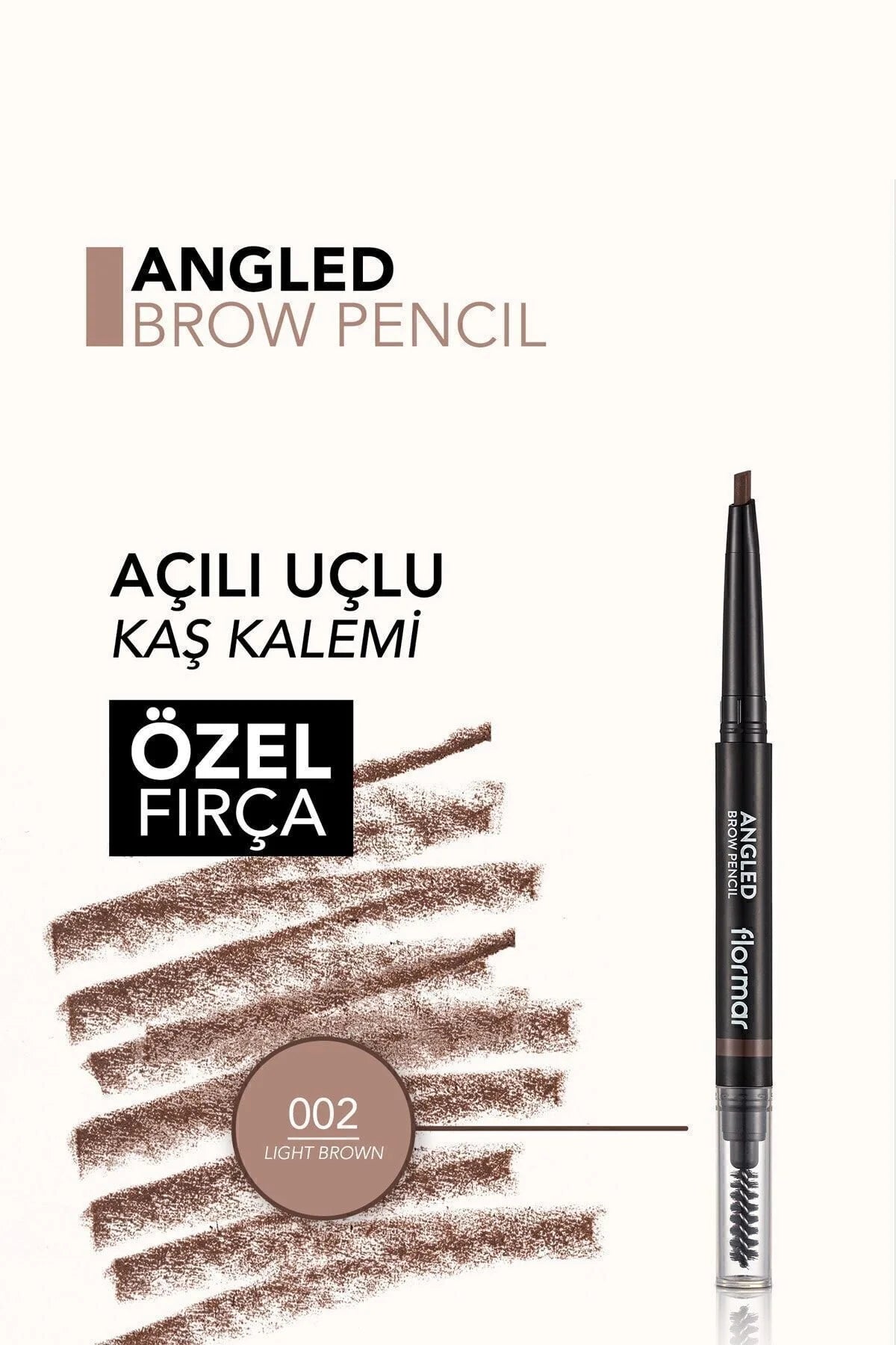 Flormar Açılı Kaş Kalemi 002 Light Brown detay görünüm
