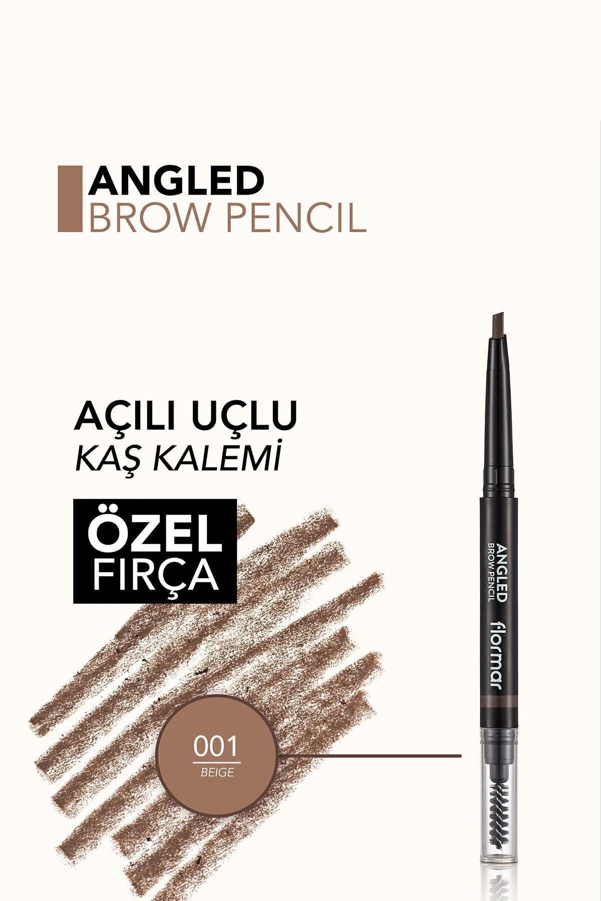 Flormar Açılı Kaş Kalemi 001 Beige detay görünüm