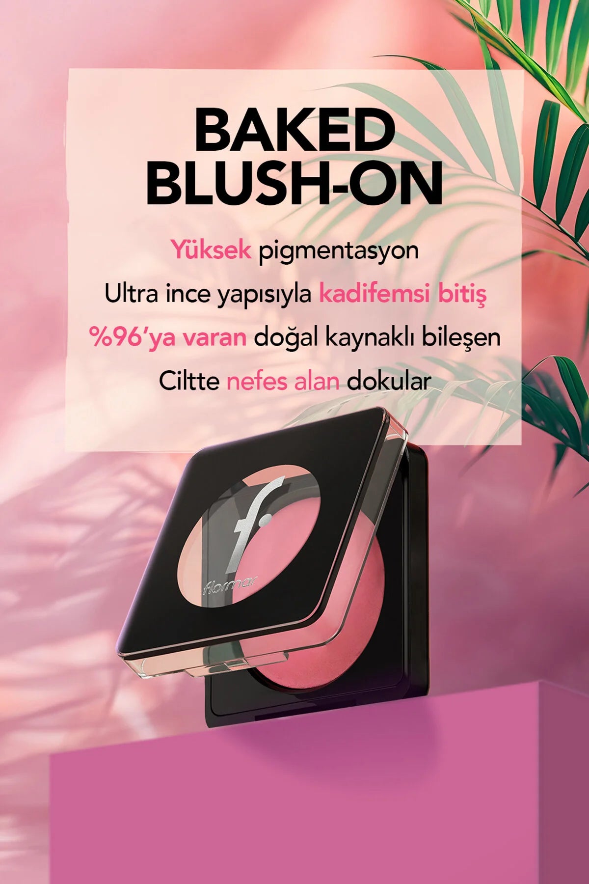 Flormar Baked Allık 044 Pink Bronze kullanım görseli