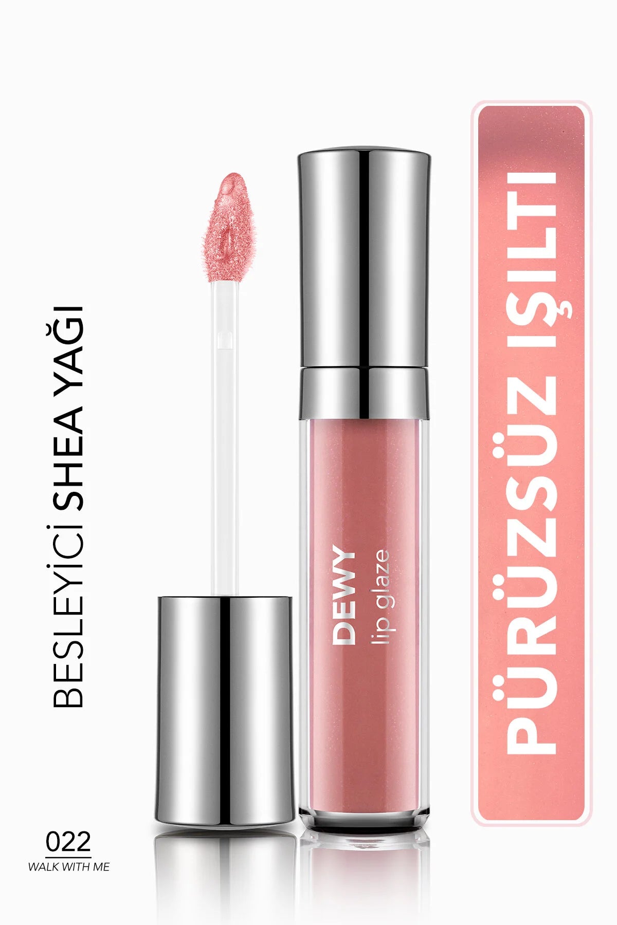 Flormar Dewy Lip Glaze Nemlendirici Yarı Transparan Dudak Parlatıcısı – 022 Walk With Me