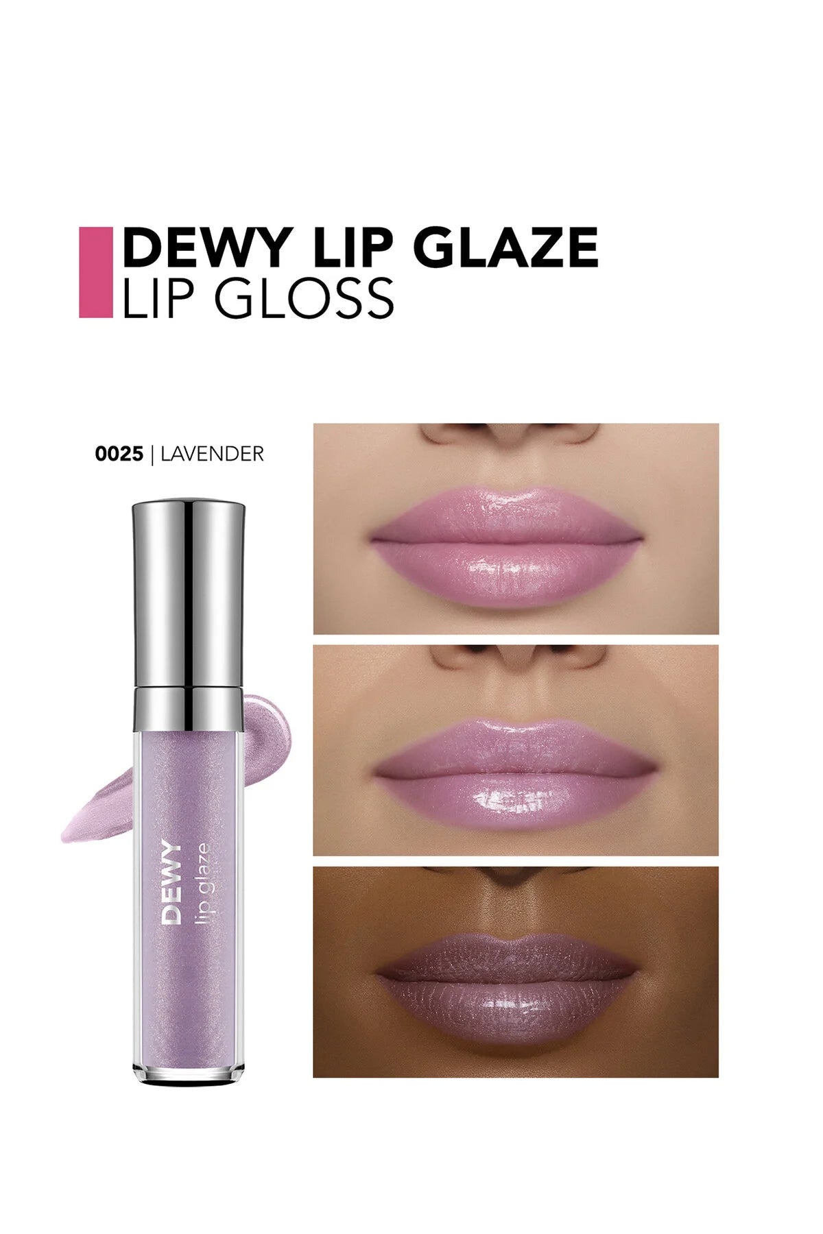 Flormar Dewy Lip Glaze Nemlendirici Yarı Transparan Dudak Parlatıcısı – 025 Lavender