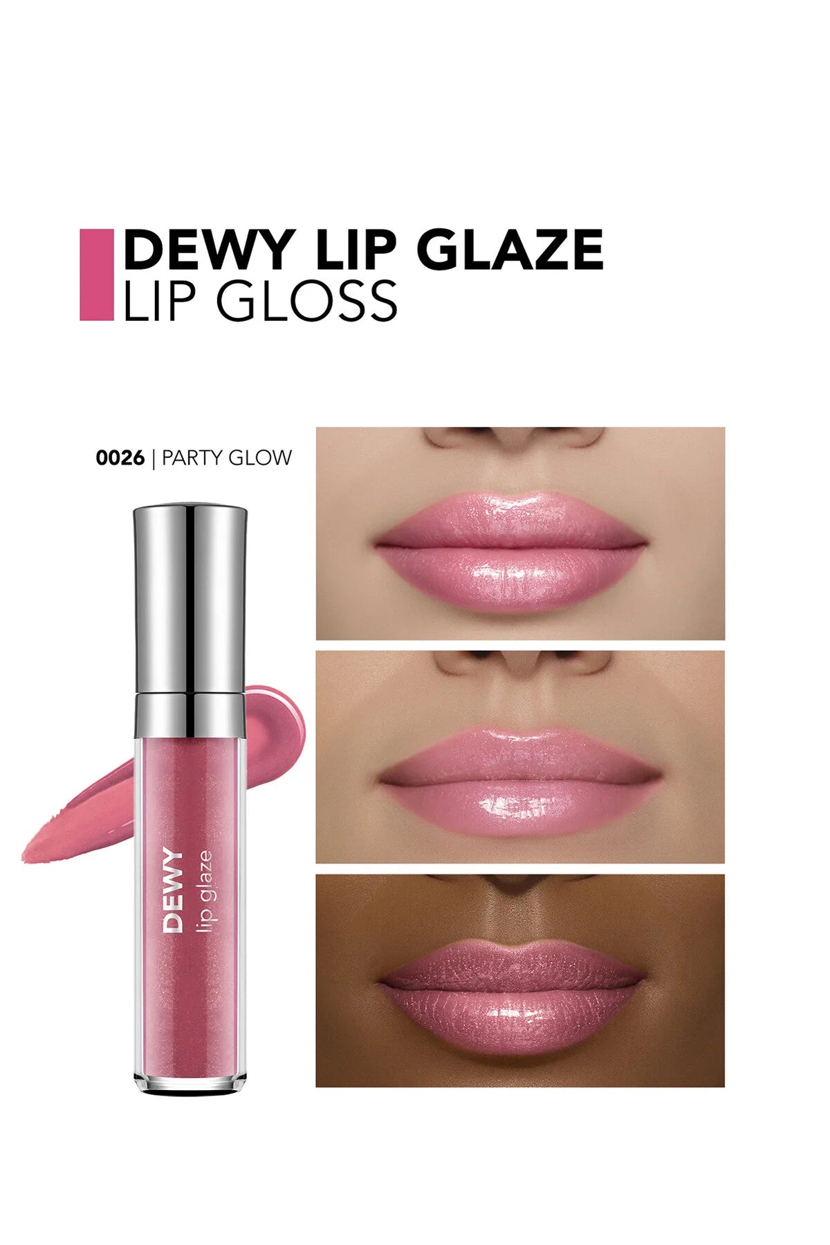 Flormar Dewy Lip Glaze Nemlendirici Yarı Transparan Dudak Parlatıcısı – 026 Party Glow