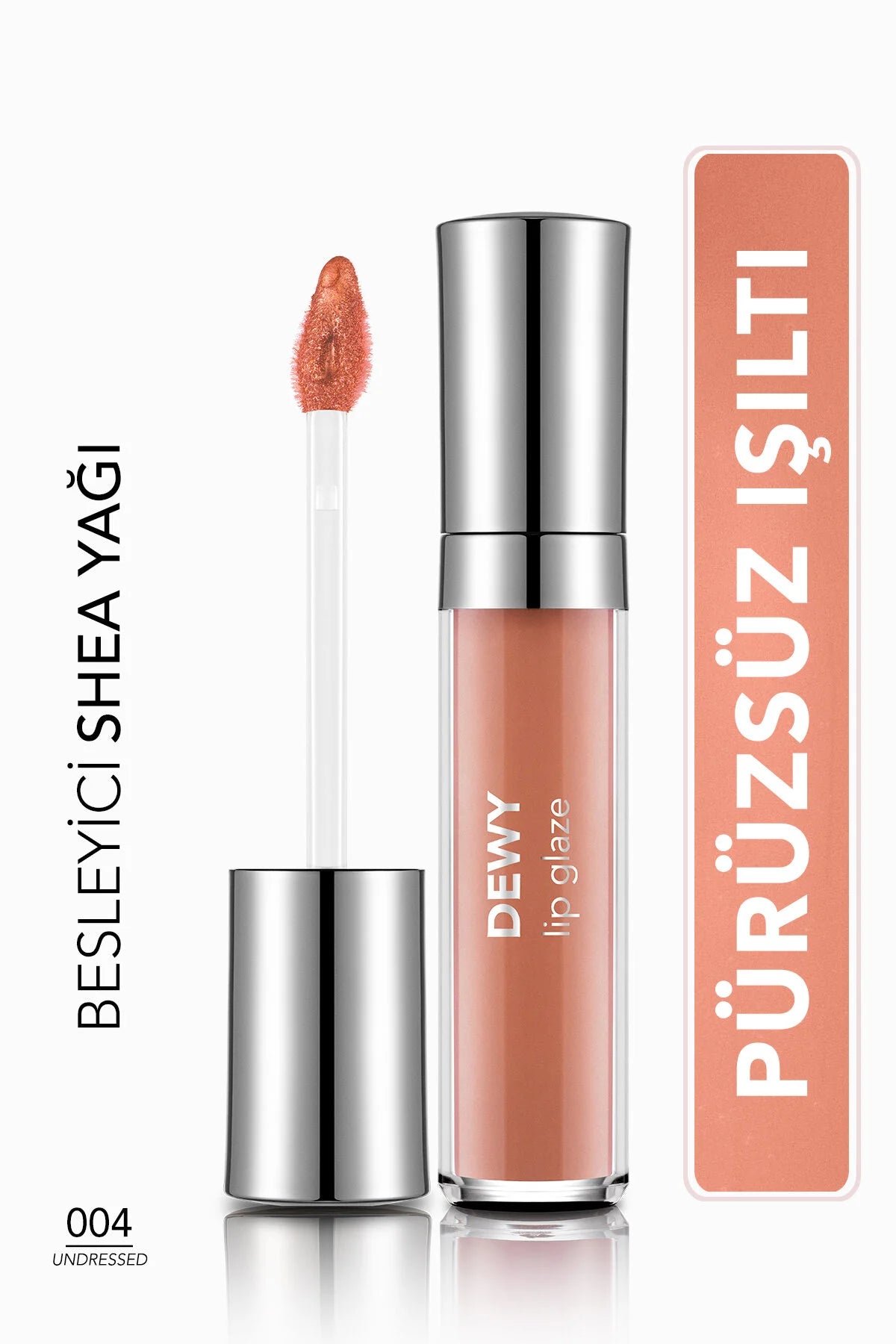 Flormar Dewy Lip Glaze Nemlendirici Yarı Transparan Dudak Parlatıcısı – 004 Undressed