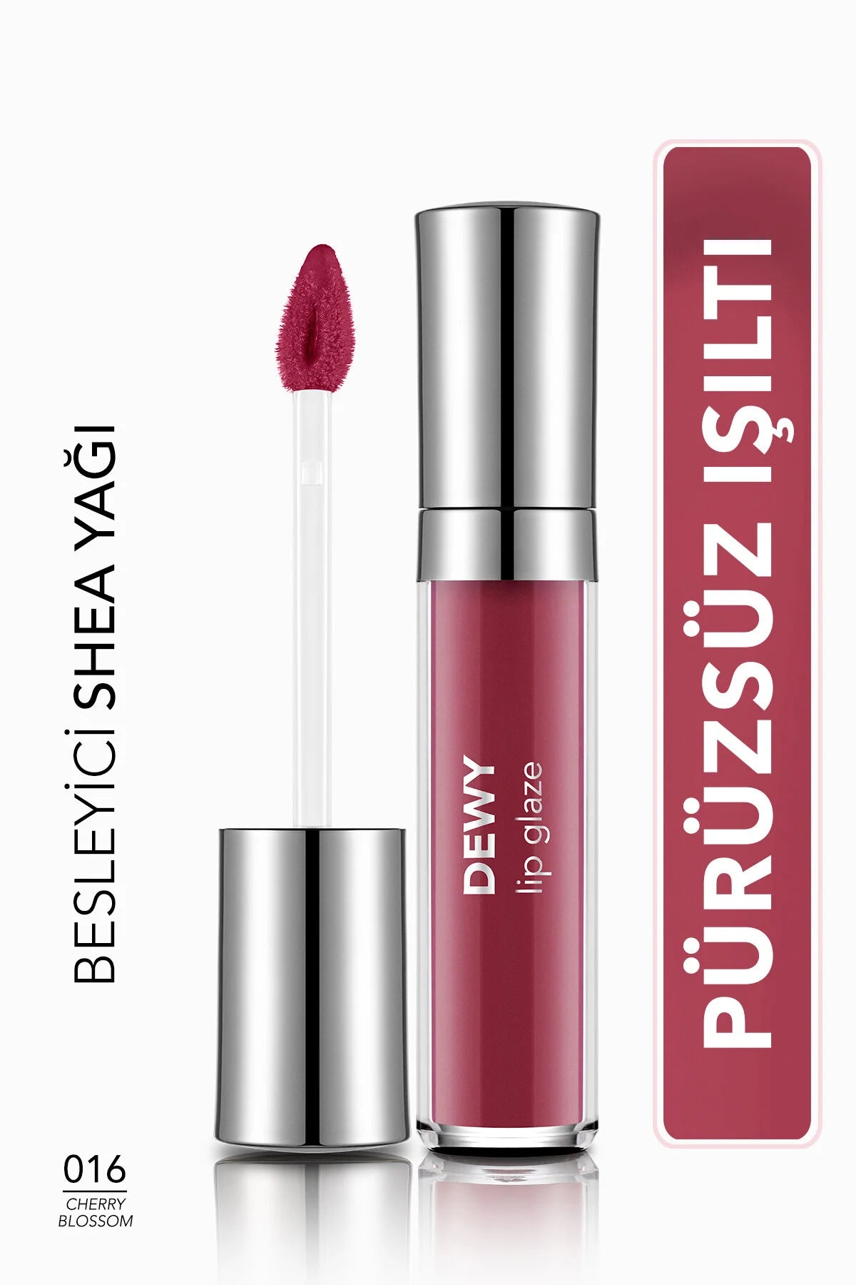 Flormar Dewy Lip Glaze Nemlendirici Yarı Transparan Dudak Parlatıcısı – 016 Cherry Blossom