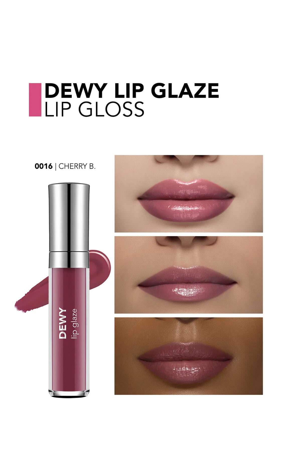 Flormar Dewy Lip Glaze Nemlendirici Yarı Transparan Dudak Parlatıcısı – 016 Cherry Blossom
