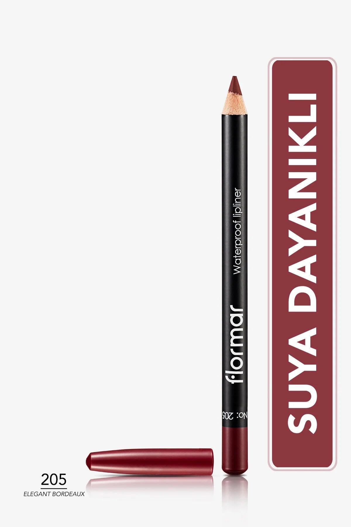 Flormar Suya Dayanıklı Dudak Kalemi – Waterproof Lipliner 205 Elegant Bordeaux
