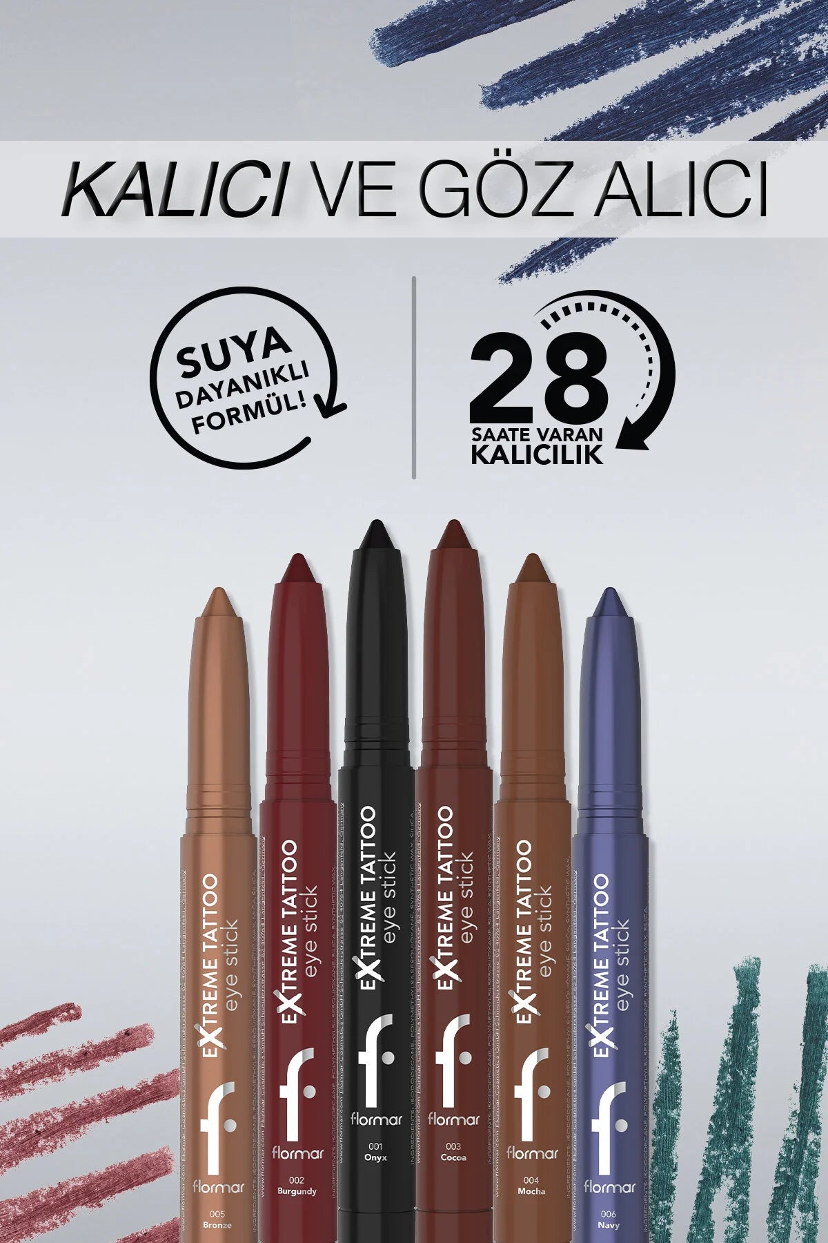 Flormar Extreme Tattoo Kalemtıraşlı Jel Göz Kalemi & Far Stick ürün detay görseli