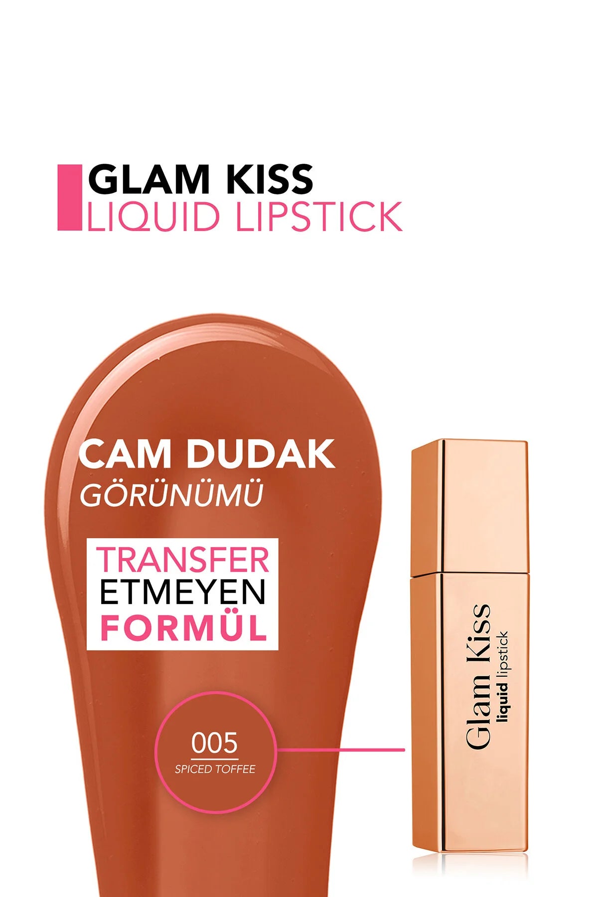 Flormar Glam Kiss Ruj Spiced Toffee detay görünüm