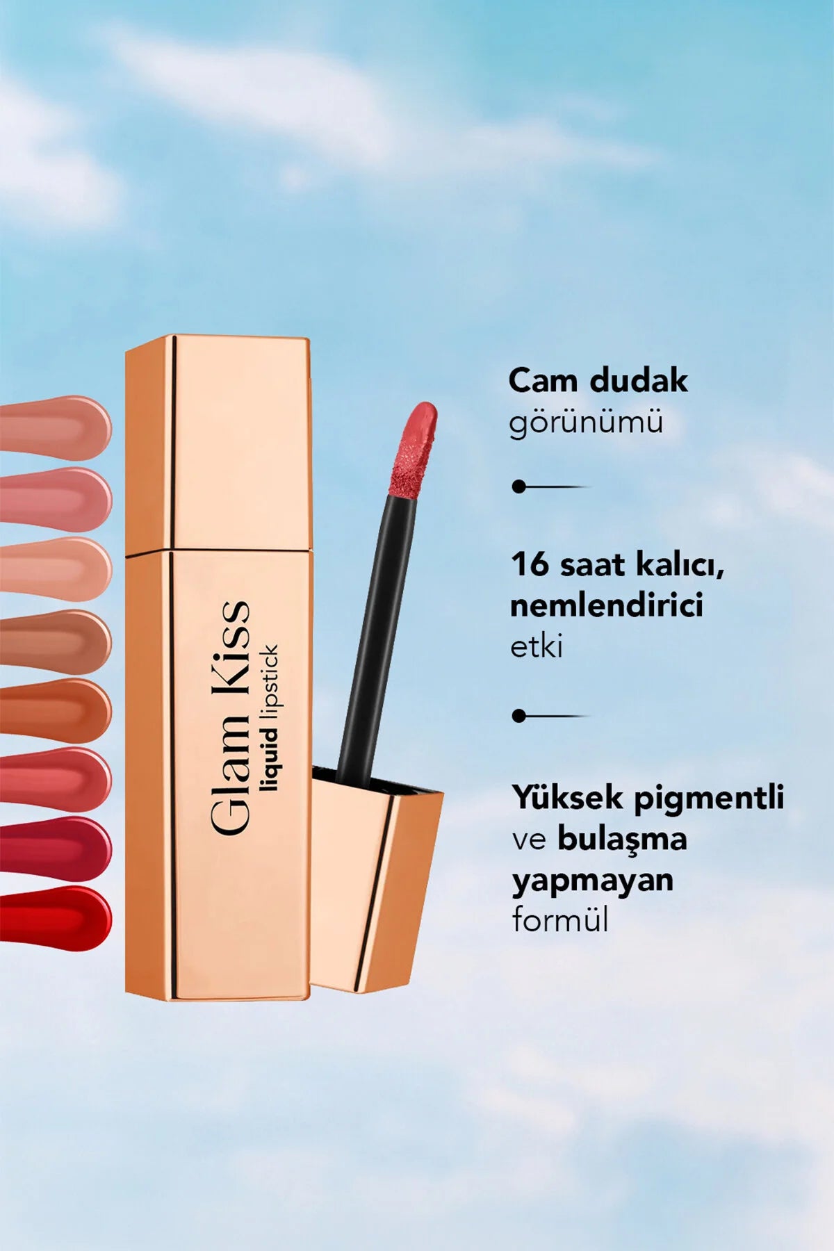 Flormar Glam Kiss Ruj Blush Dusk kullanım görseli