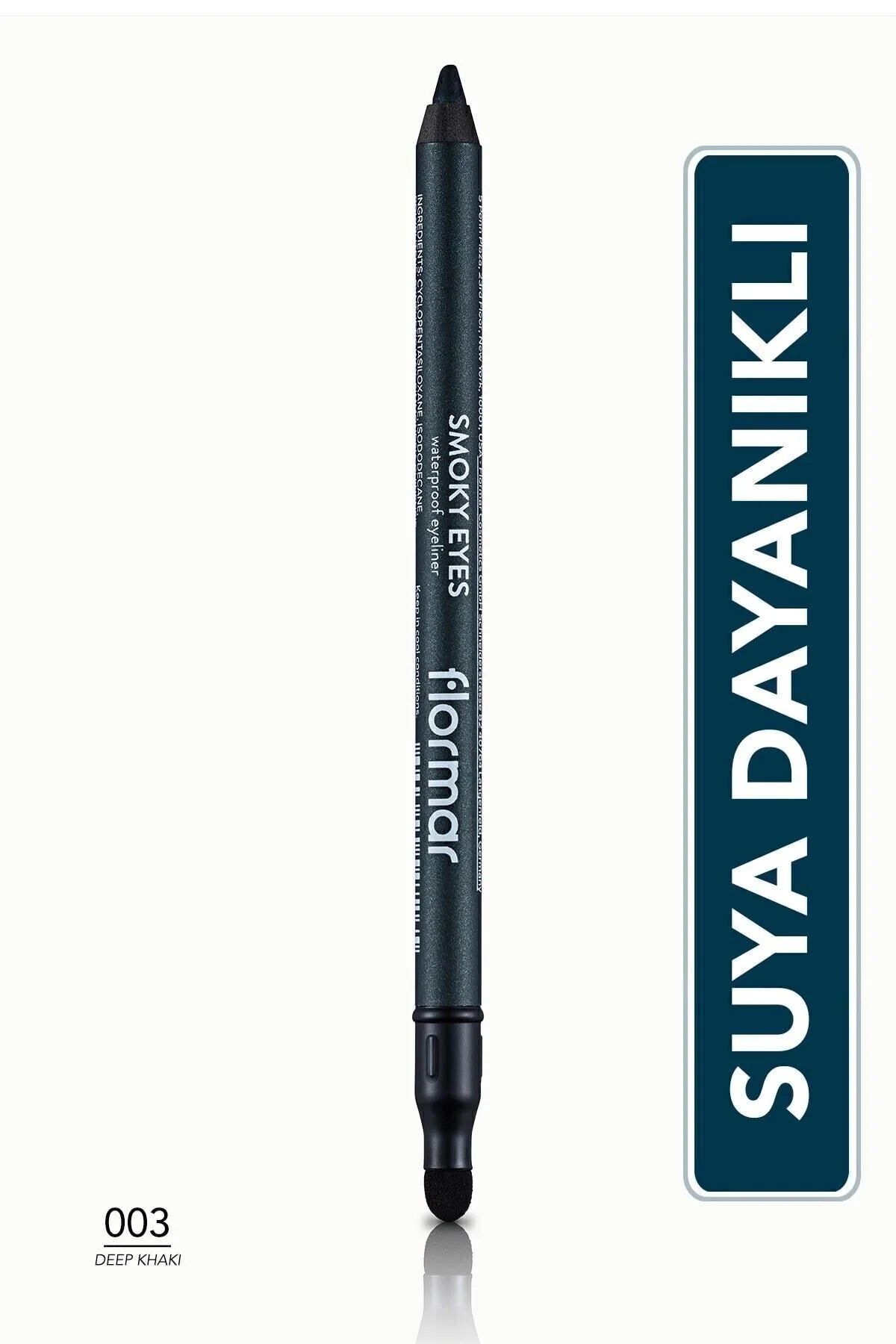 Flormar Göz Kalemi Smoky Eyes Waterproof Eyeliner – 003 Deep Khaki