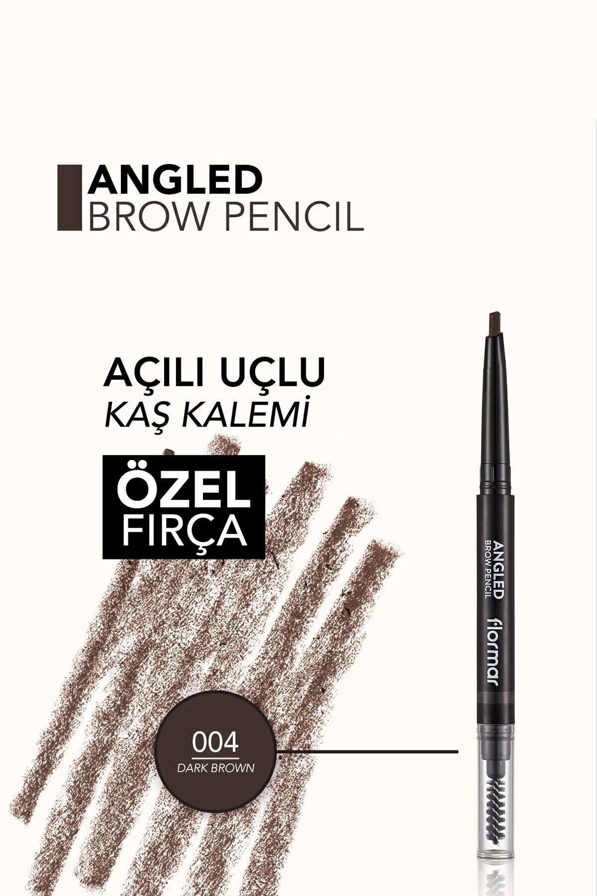 Flormar Açılı Kaş Kalemi 004 Dark Brown detay görünüm