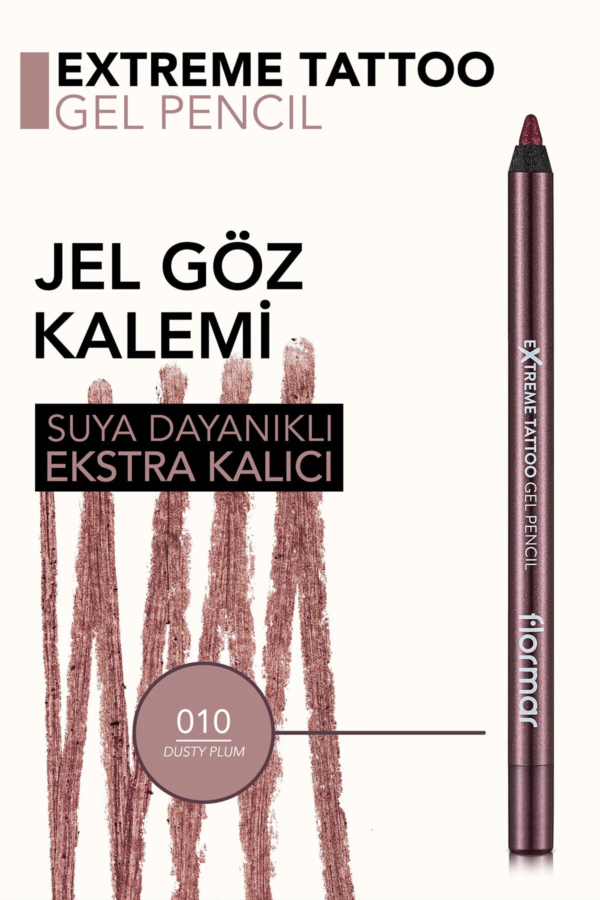 Flormar Extreme Tattoo Göz Kalemi 10 Dusty Plum detay görünüm