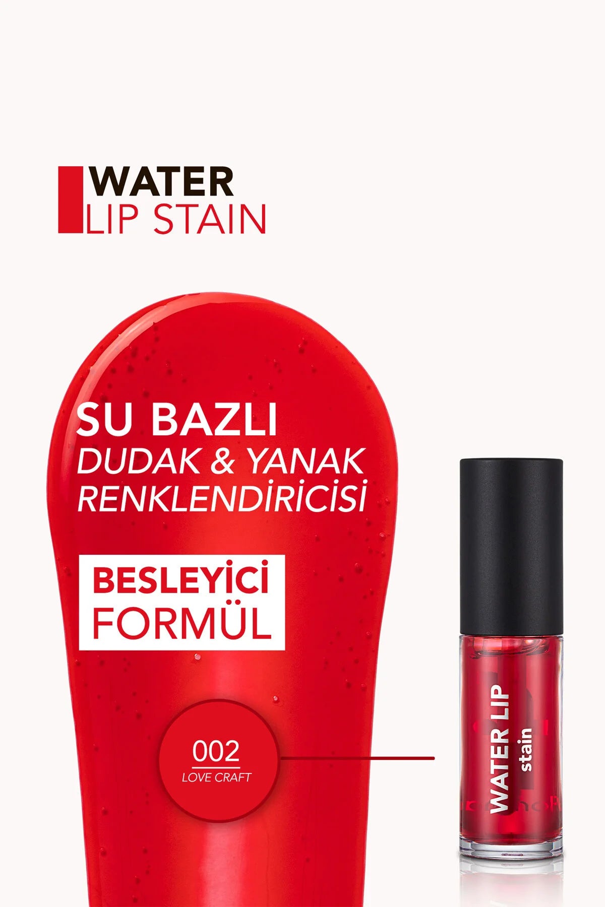 Flormar Water Lip Stain Love Craft detay görünüm