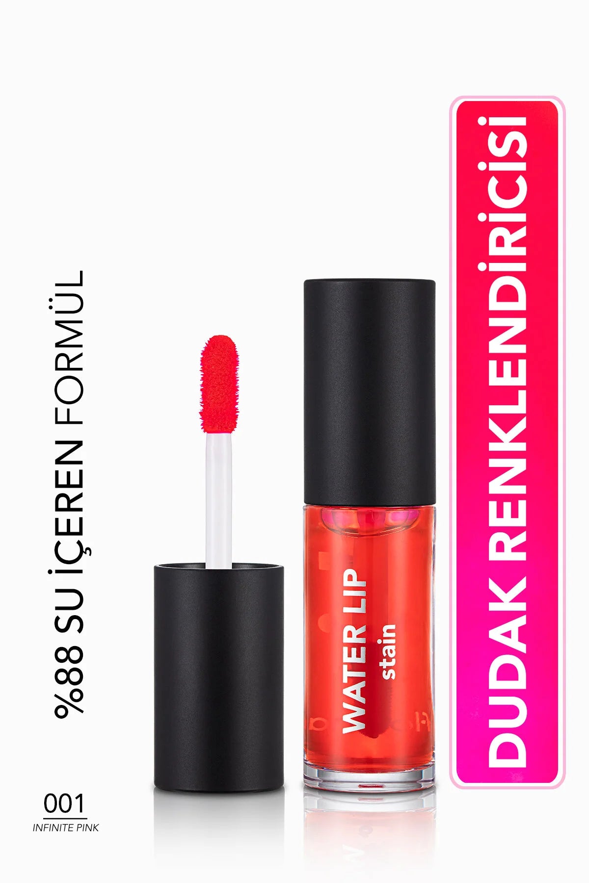 Flormar Water Lip Stain Infinite Pink önden görünüm