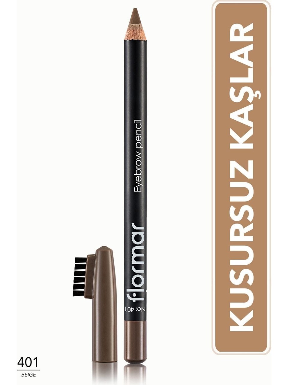 Flormar Eyebrow Pencil Kaş Kalemi 401 Beige önden görünüm