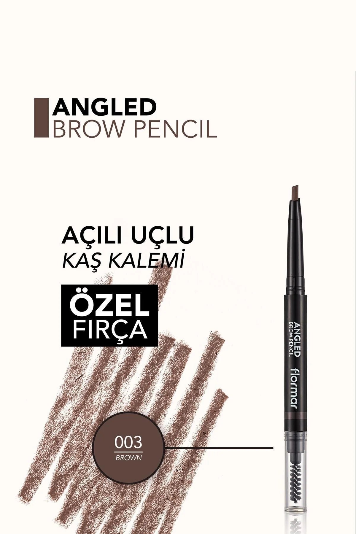 Flormar Açılı Kaş Kalemi 003 Brown detay görünüm