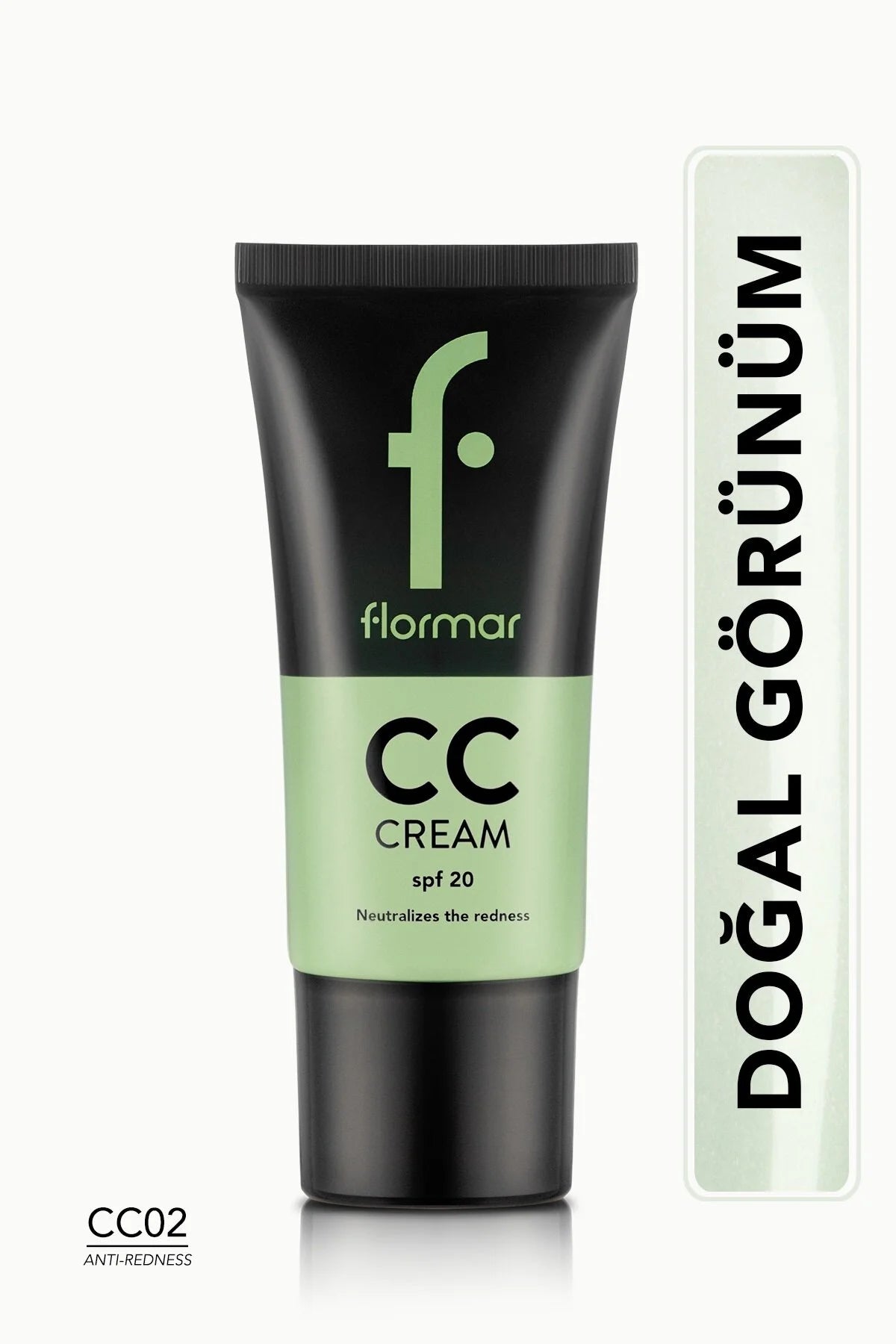 Flormar Kızarık Görünüm Önlemeye Yardımcı CC Krem – CC02 Antiredness