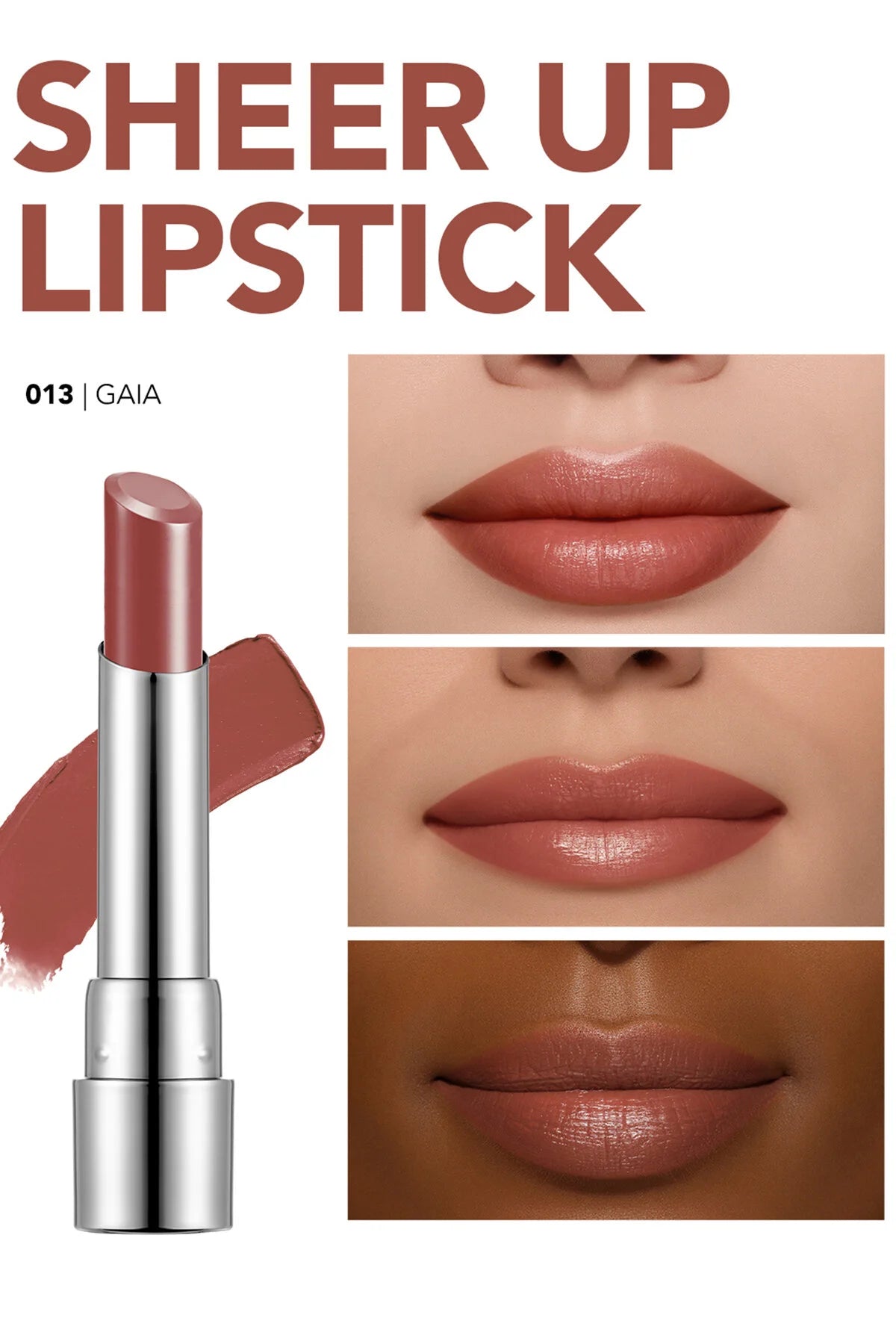 Flormar Sheer Up Ruj 013 Gaia kullanım görseli