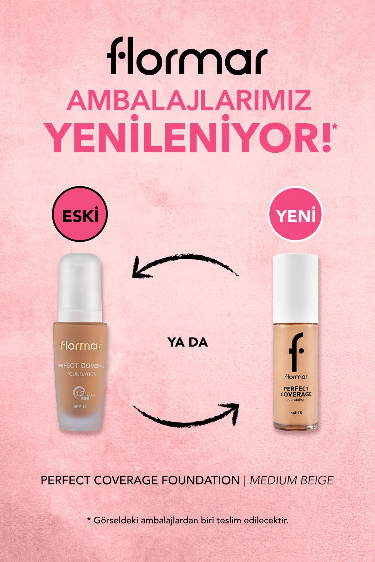 Flormar Perfect Coverage Yüksek Pigmentli & Yarı Parlak Bitişli SPF15 Fondöten – 113 Medium Beige
