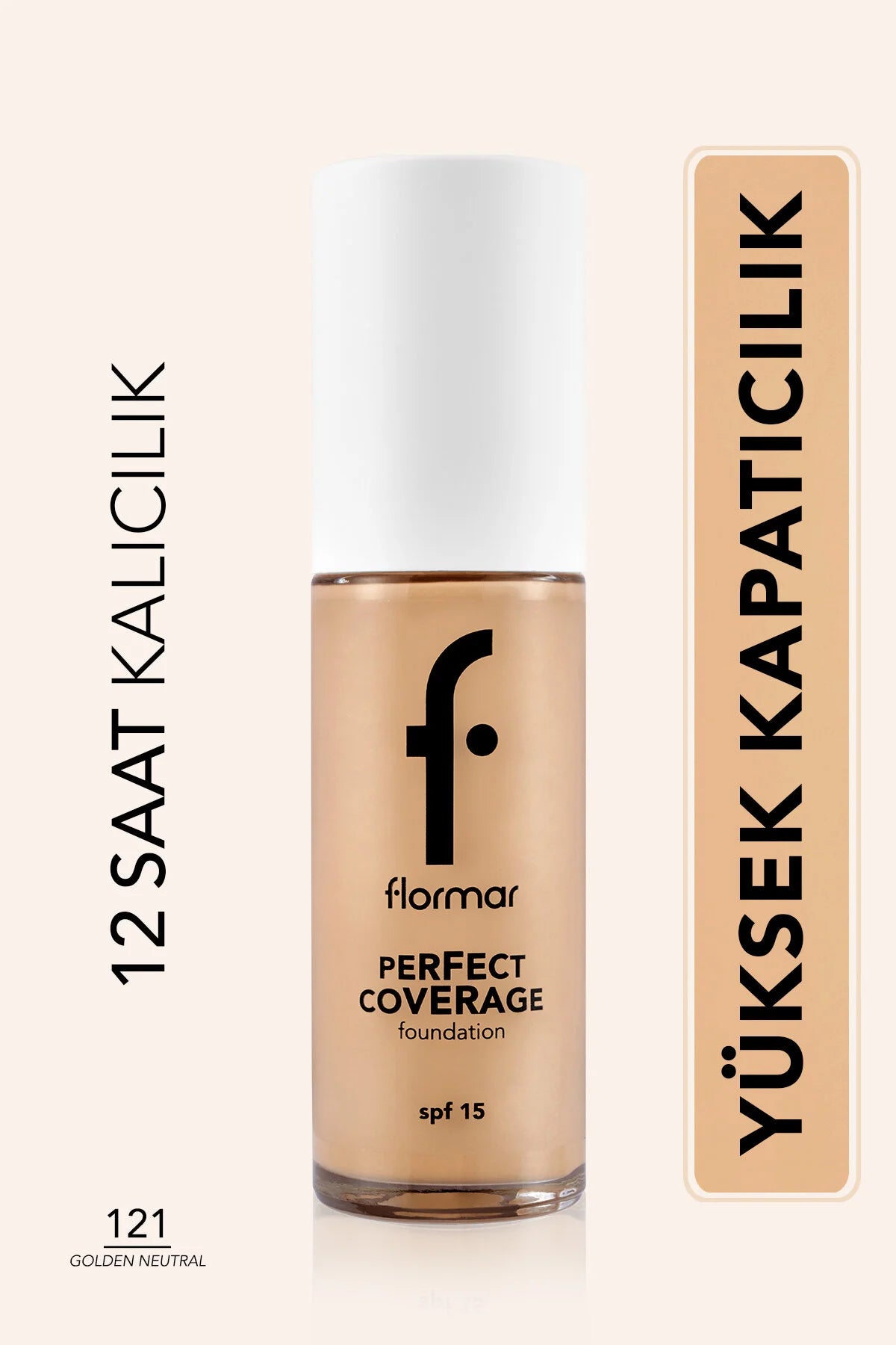 Flormar Perfect Coverage Fondöten Golden Natural önden görünüm