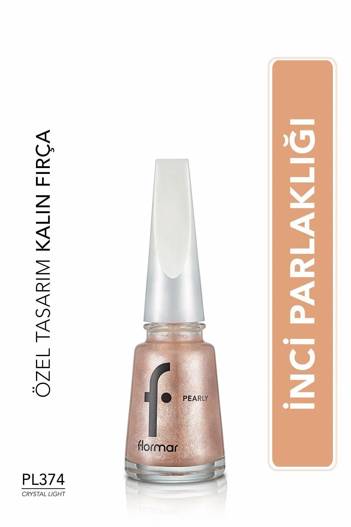 Flormar Pearly Yarı Transparan & Parlak Bitişli Sedefli Oje - PL374 Crystal Light