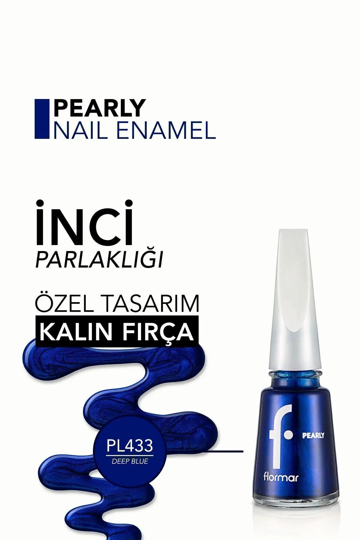 Flormar Pearly Oje Deep Blue detay görünüm