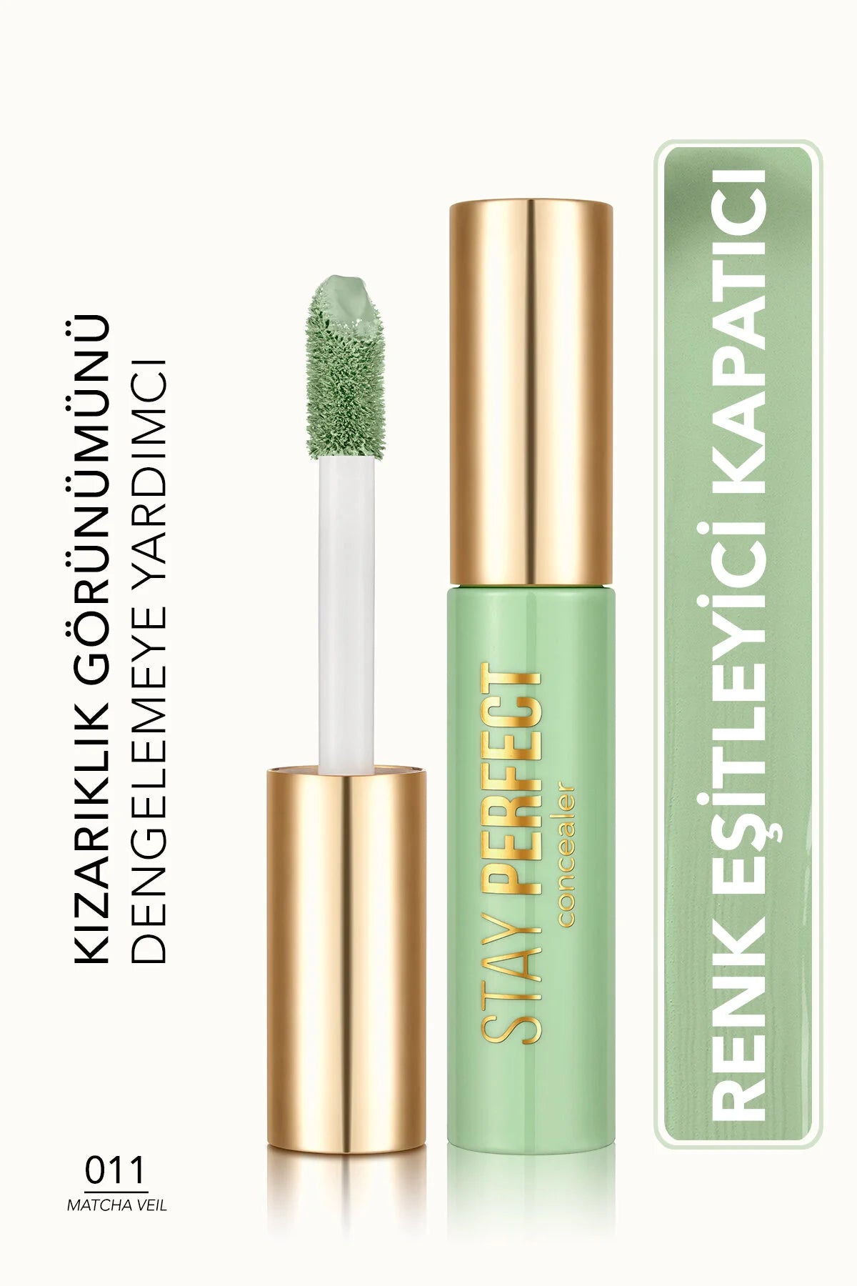 Flormar Stay Perfect Yüksek Pigmentli & Yarı Mat Bitişli Likit Kapatıcı – 011 Matcha Veil