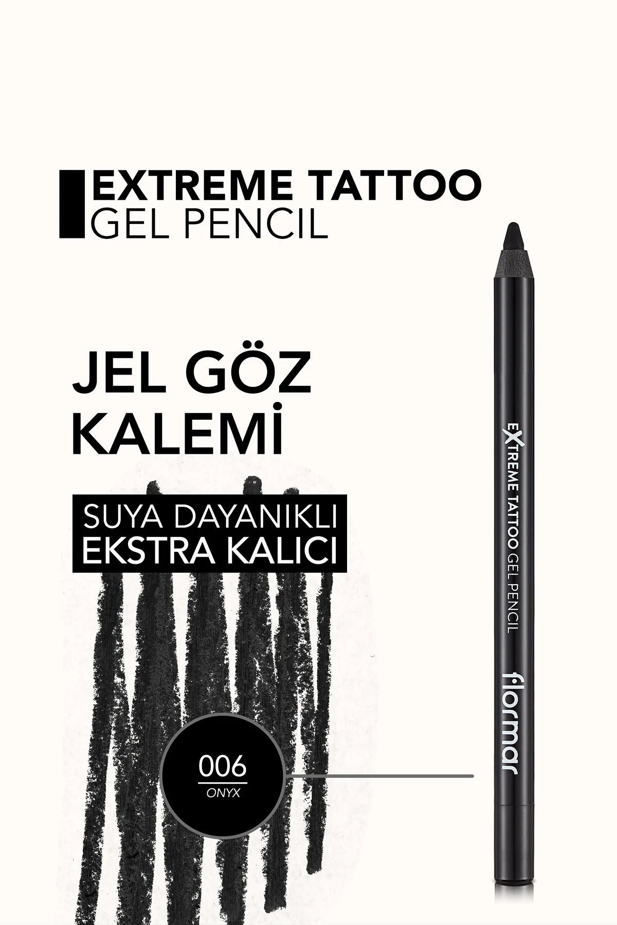 Flormar Extreme Tattoo Göz Kalemi 06 Onyx detay görünüm