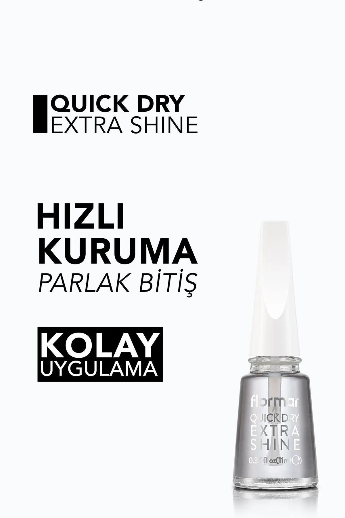 Flormar Quick Dry Extra Shine Top Coat detay görünüm