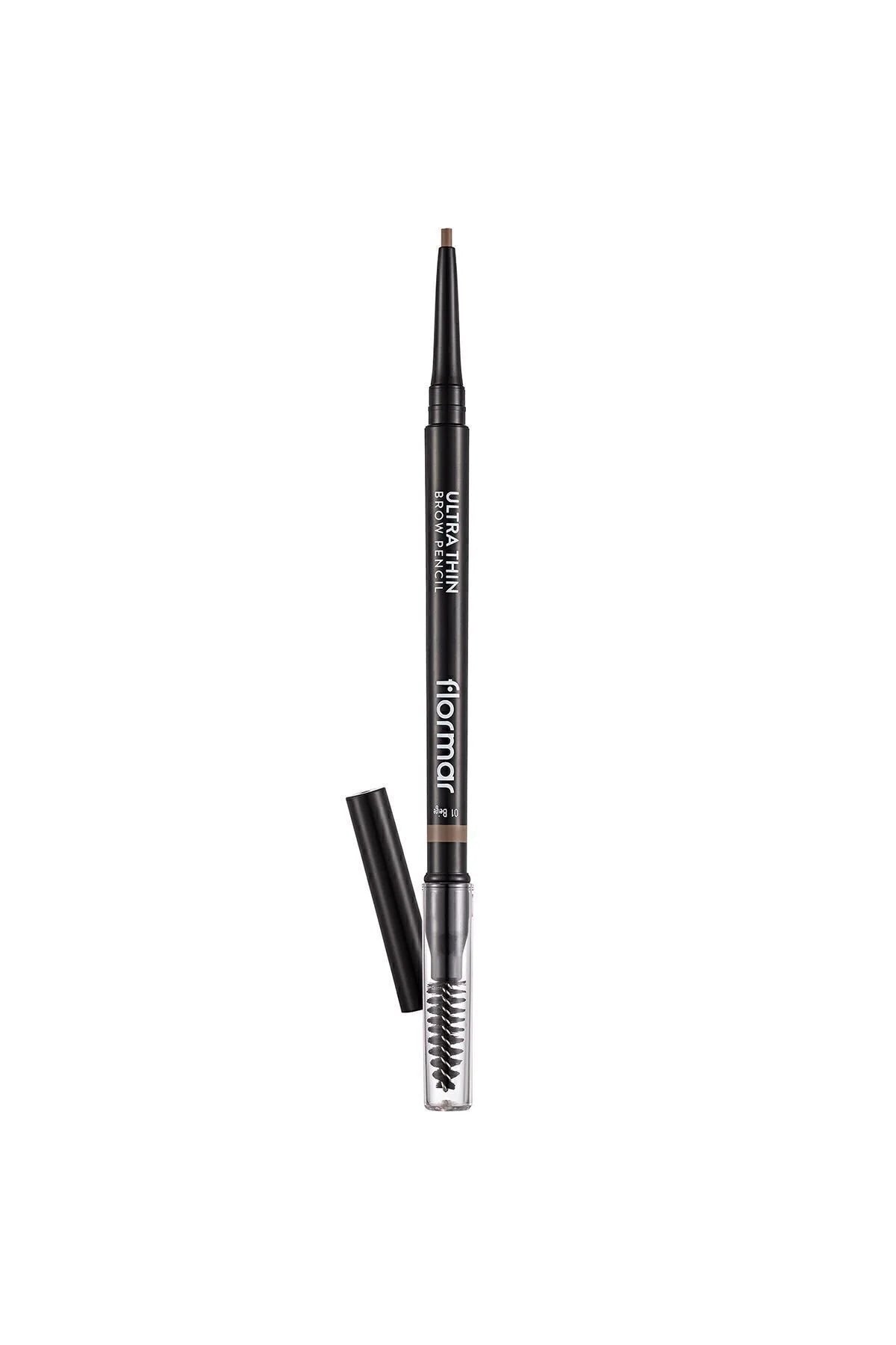 Flormar Ultra Thin Brow Pencil 001 Beige ambalaj görünümü