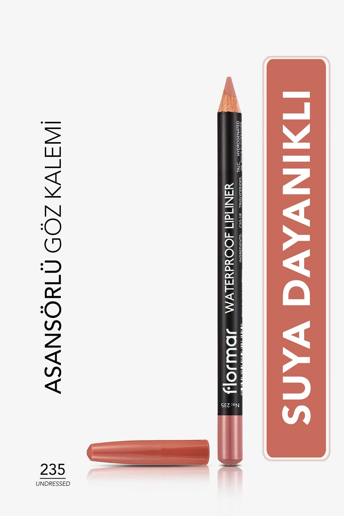 Flormar Waterproof Lipliner Undressed 235 suya dayanıklı dudak kalemi ürün görünümü