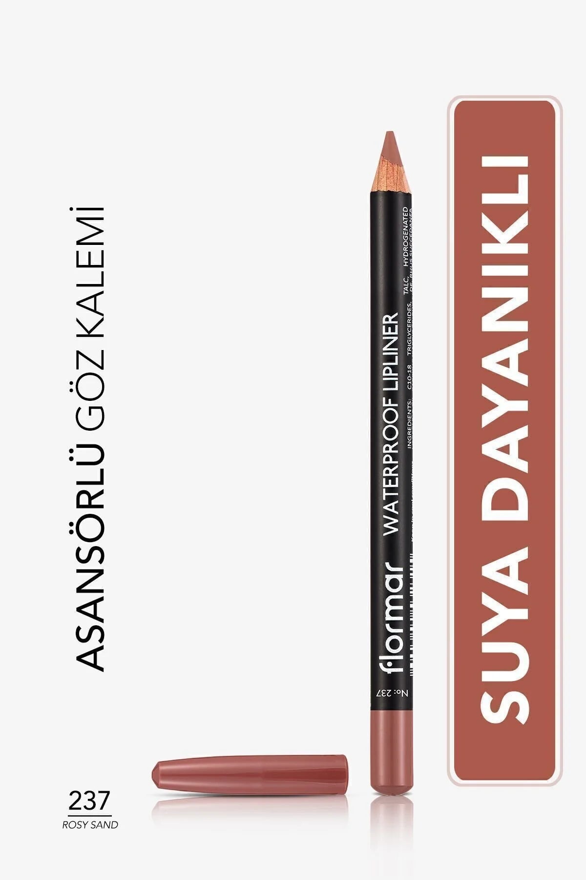 Flormar Suya Dayanıklı Dudak Kalemi – Waterproof Lipliner 237 Rosy Sand