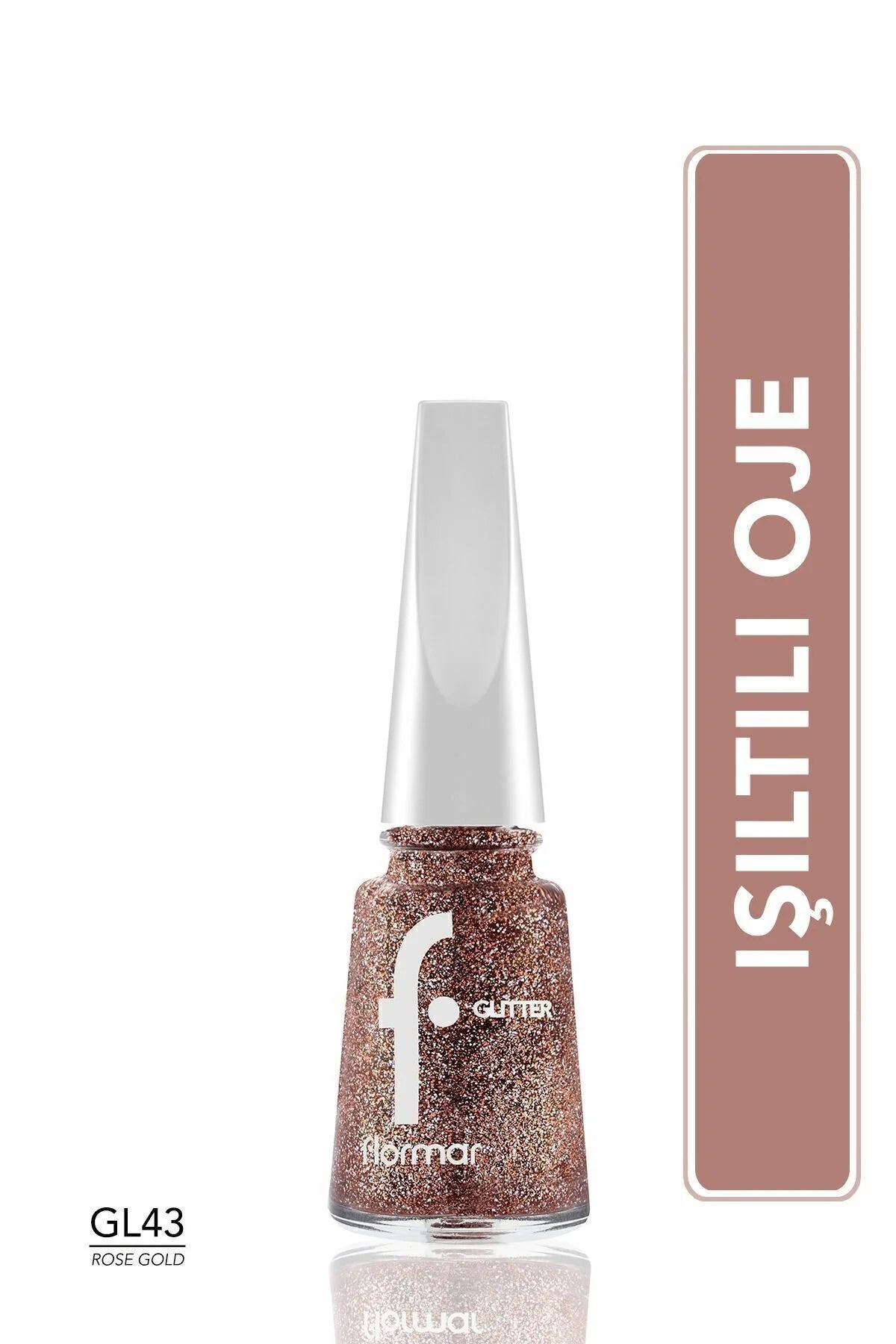 Flormar Glitter Oje Rosegold önden görünüm