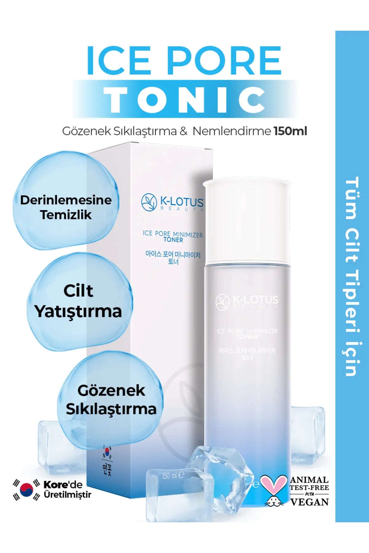 K-Lotus Beauty Ice Pore Minimizer Gözenek Sıkılaştırıcı Tonik 150 ml