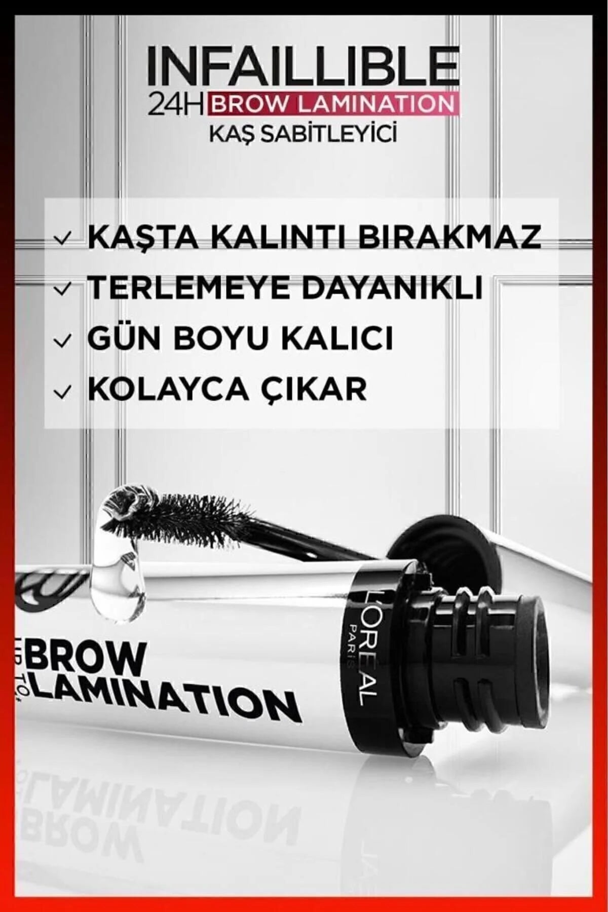 L'Oréal Infaillible 24H Brow Lamination Şeffaf Kaş Sabitleyici