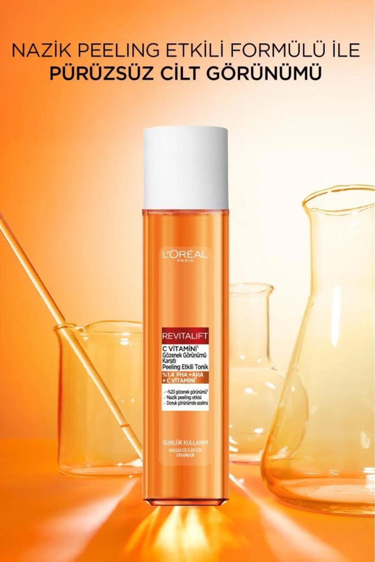 L'Oréal Revitalift C Vitamini Gözenek Karşıtı Peeling Etkili Tonik 180 ml