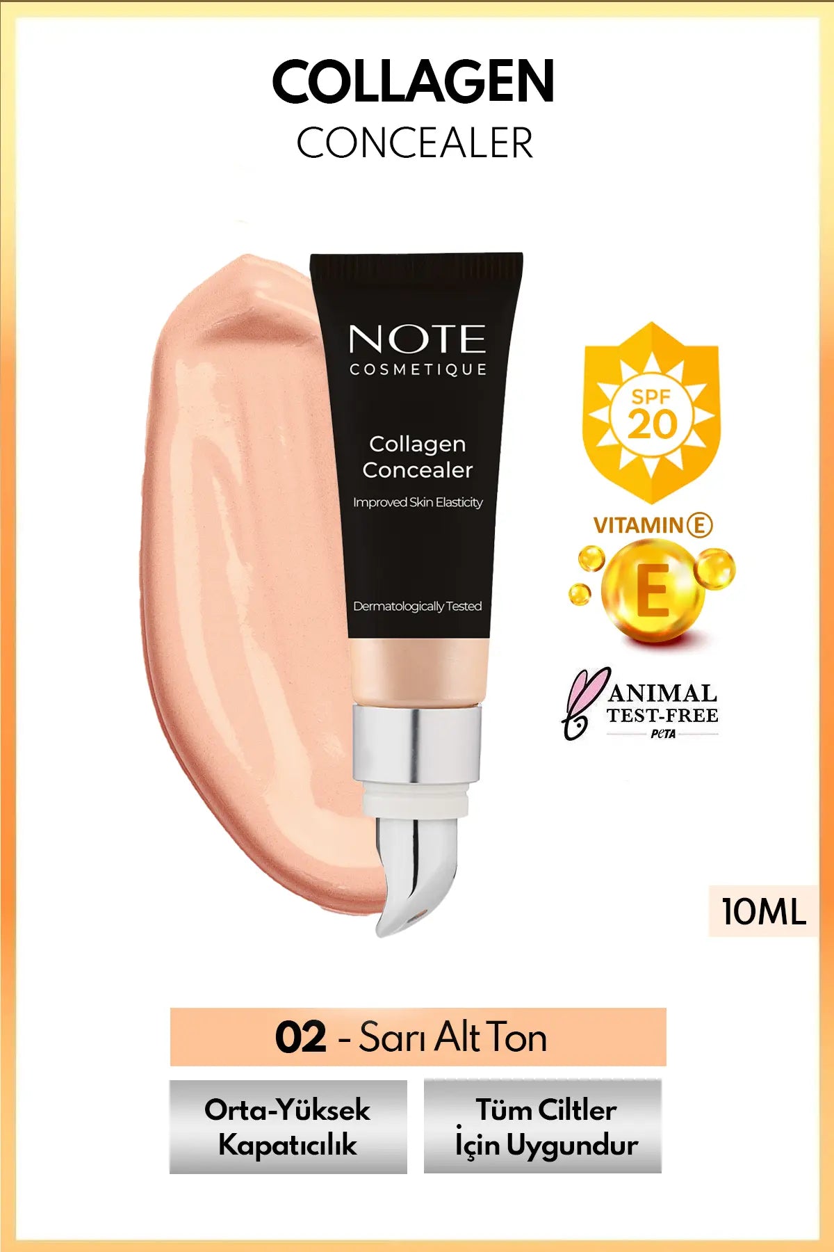 Note Collagen Concealer SPF 20 Göz Altı Kapatıcısı 02